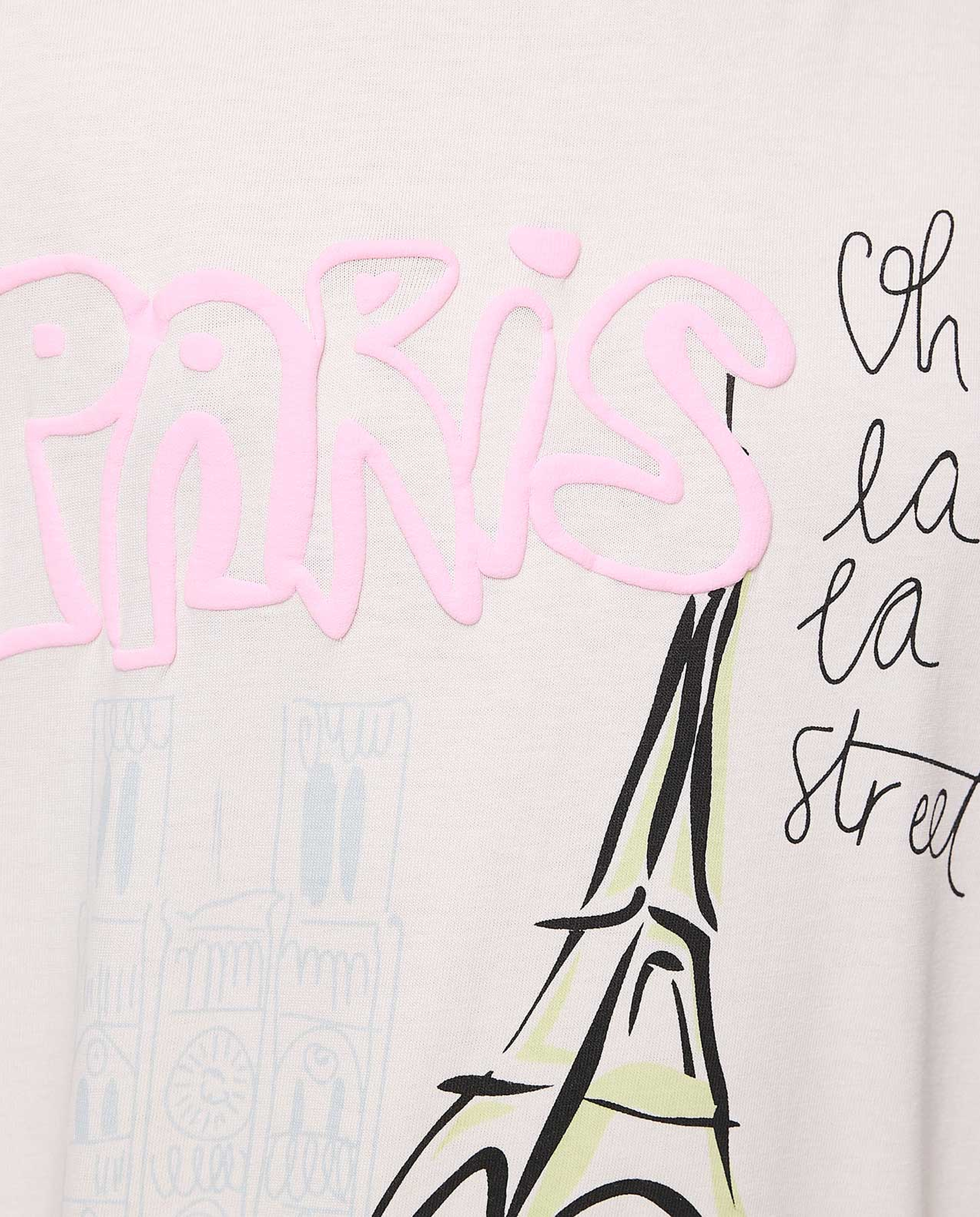 Printed T-Shirt with Crew Neck and Short Sleeves