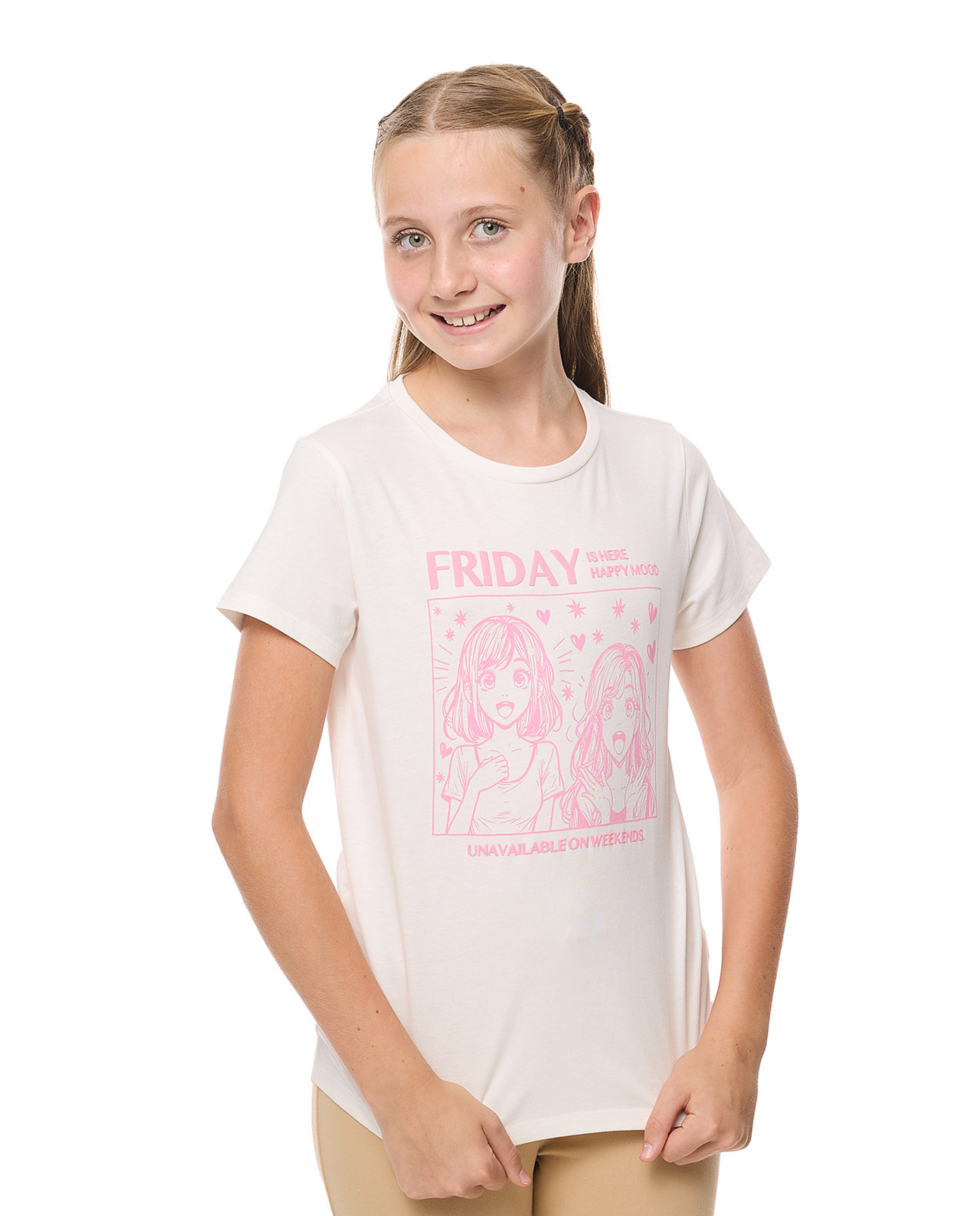 Printed T-Shirt with Crew Neck and Short Sleeves