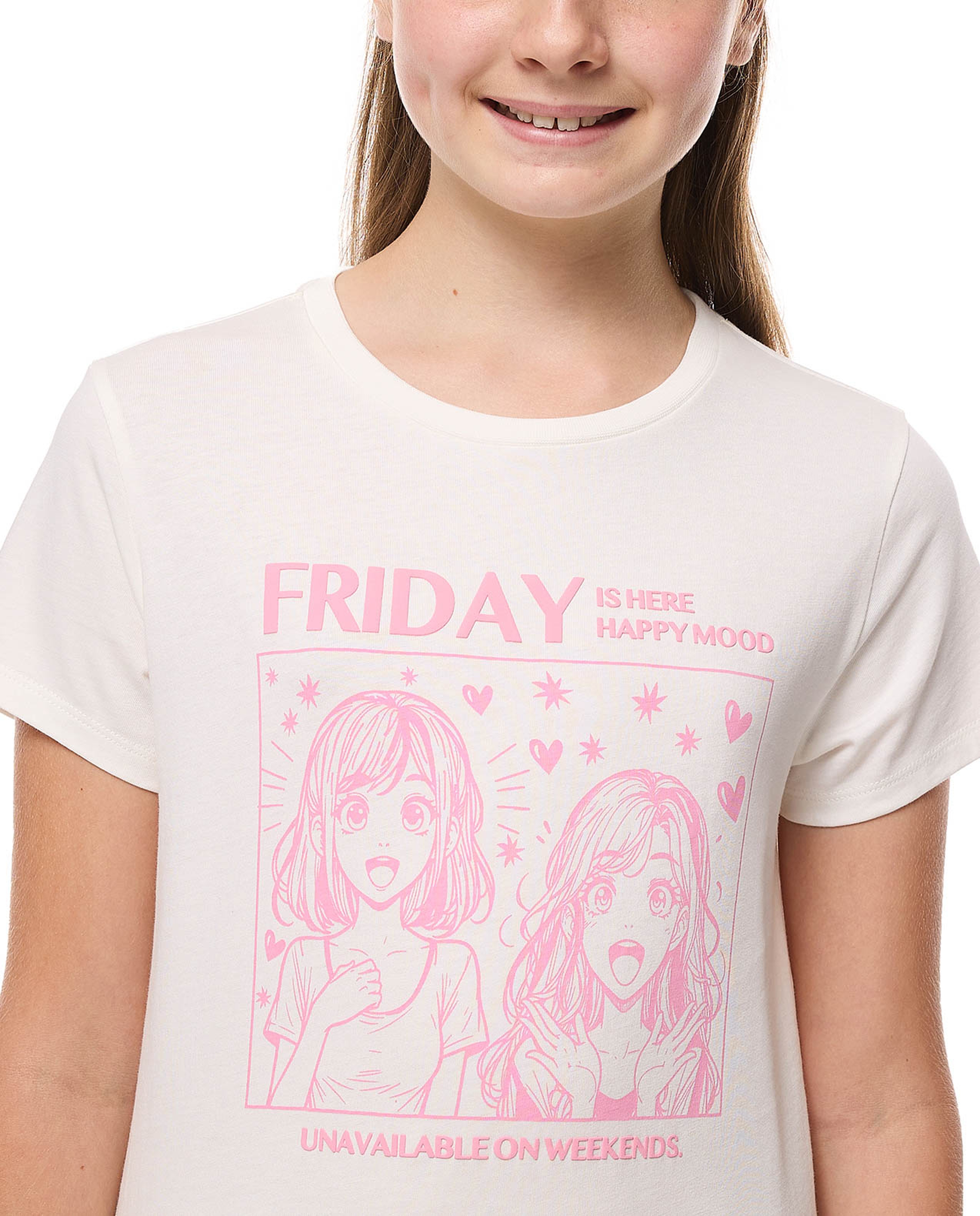 Printed T-Shirt with Crew Neck and Short Sleeves