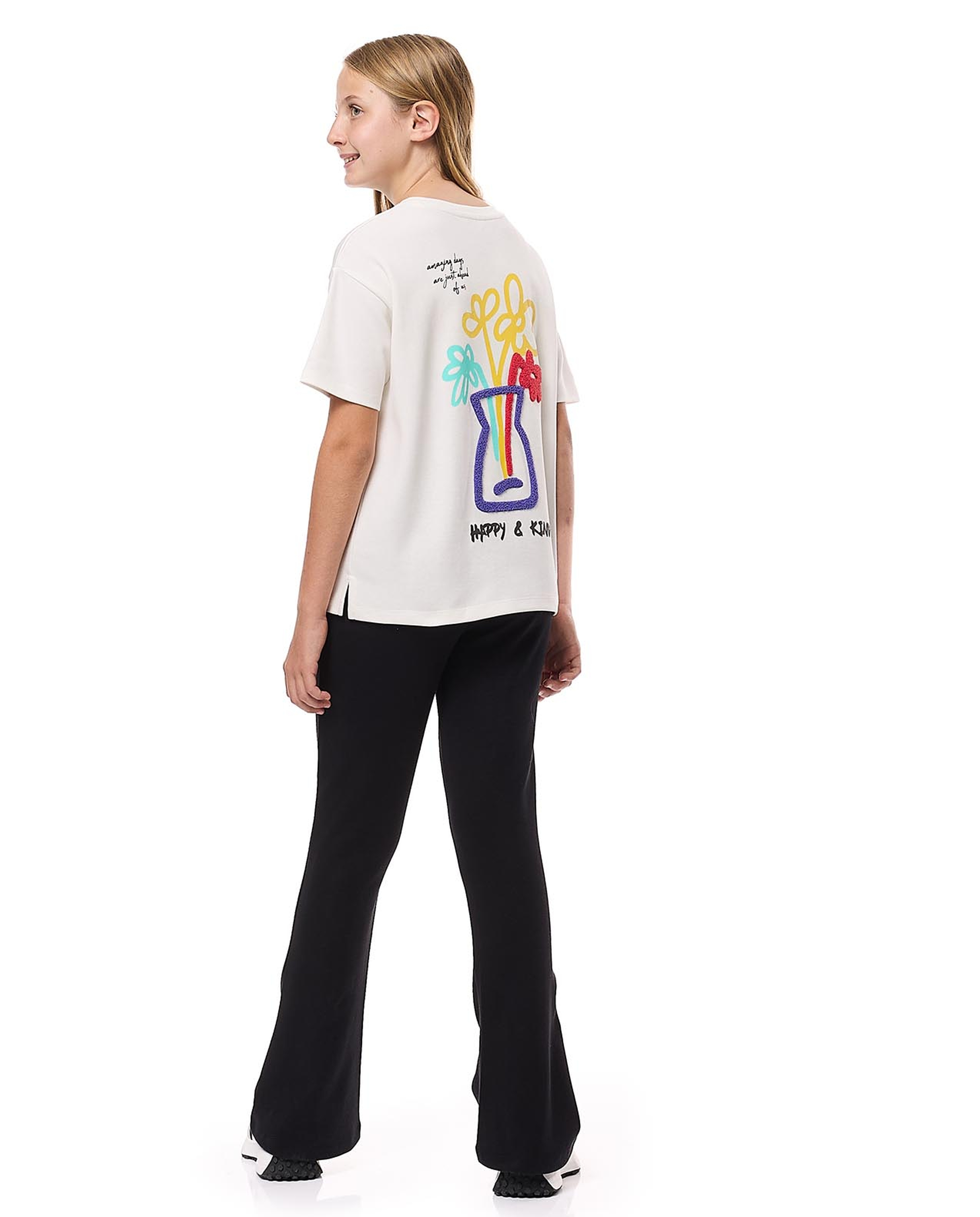 Printed T-Shirt and Flared Pant Set