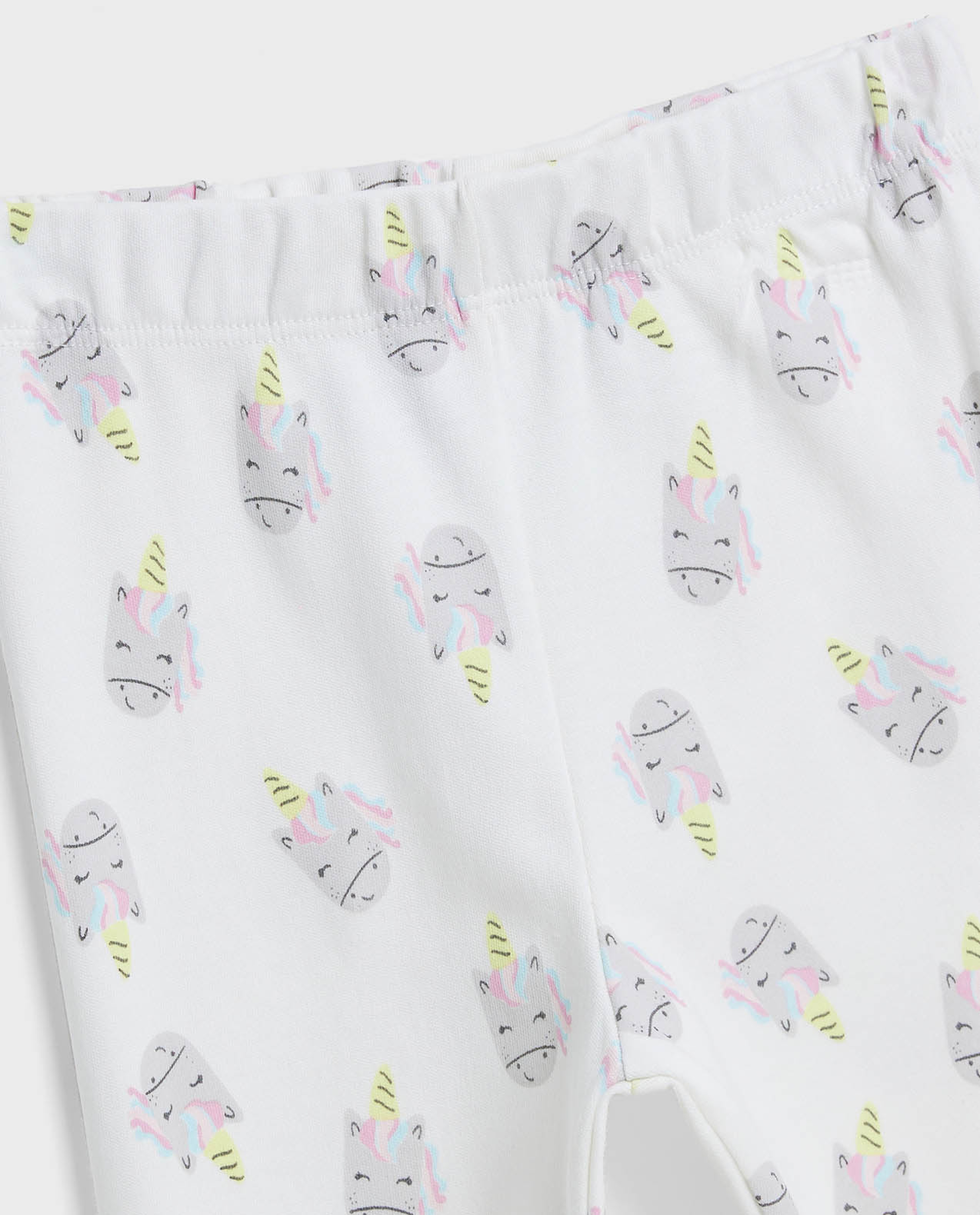 Appliqued Top and Printed Pant Set with Headband