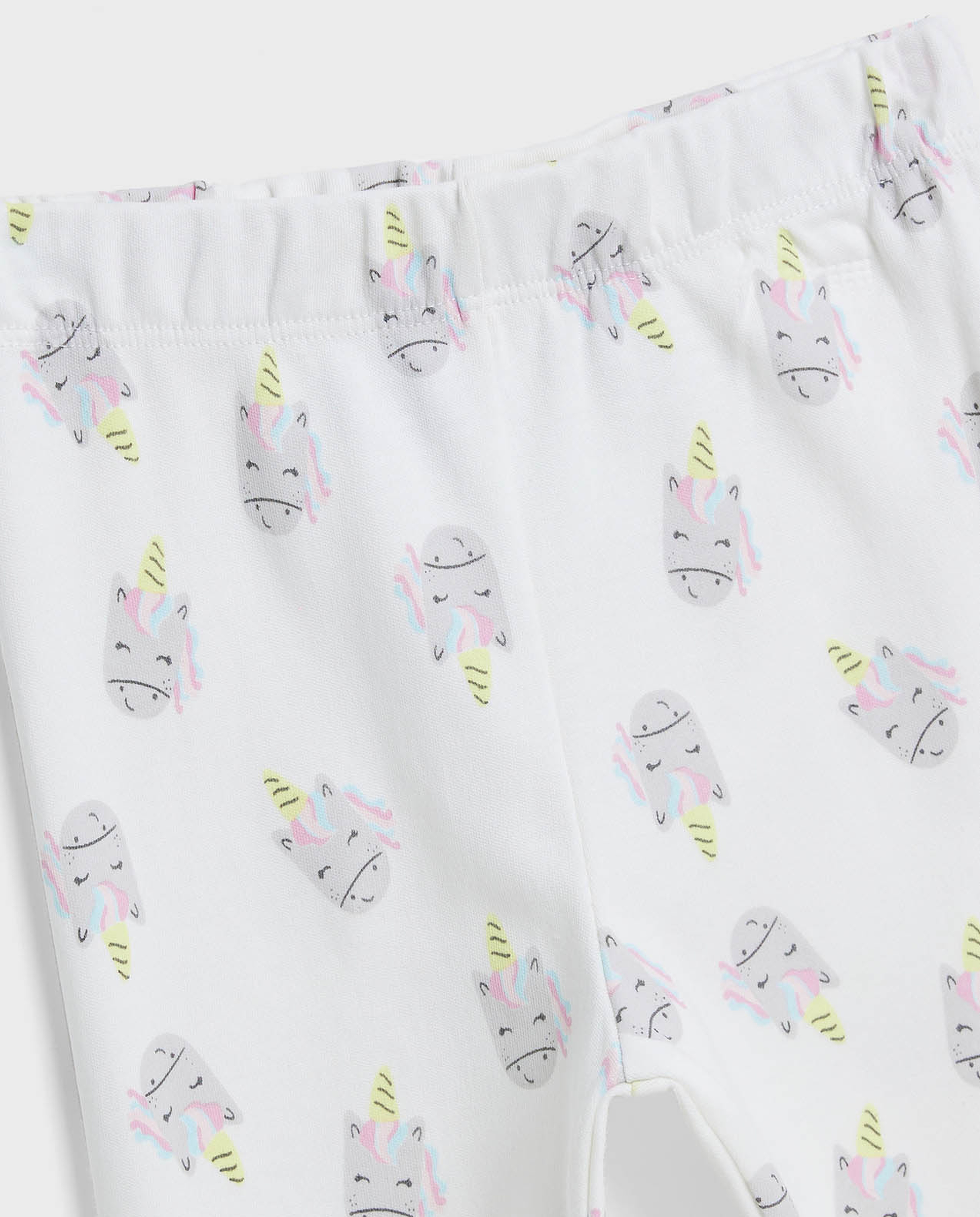 Appliqued Top and Printed Pant Set with Headband