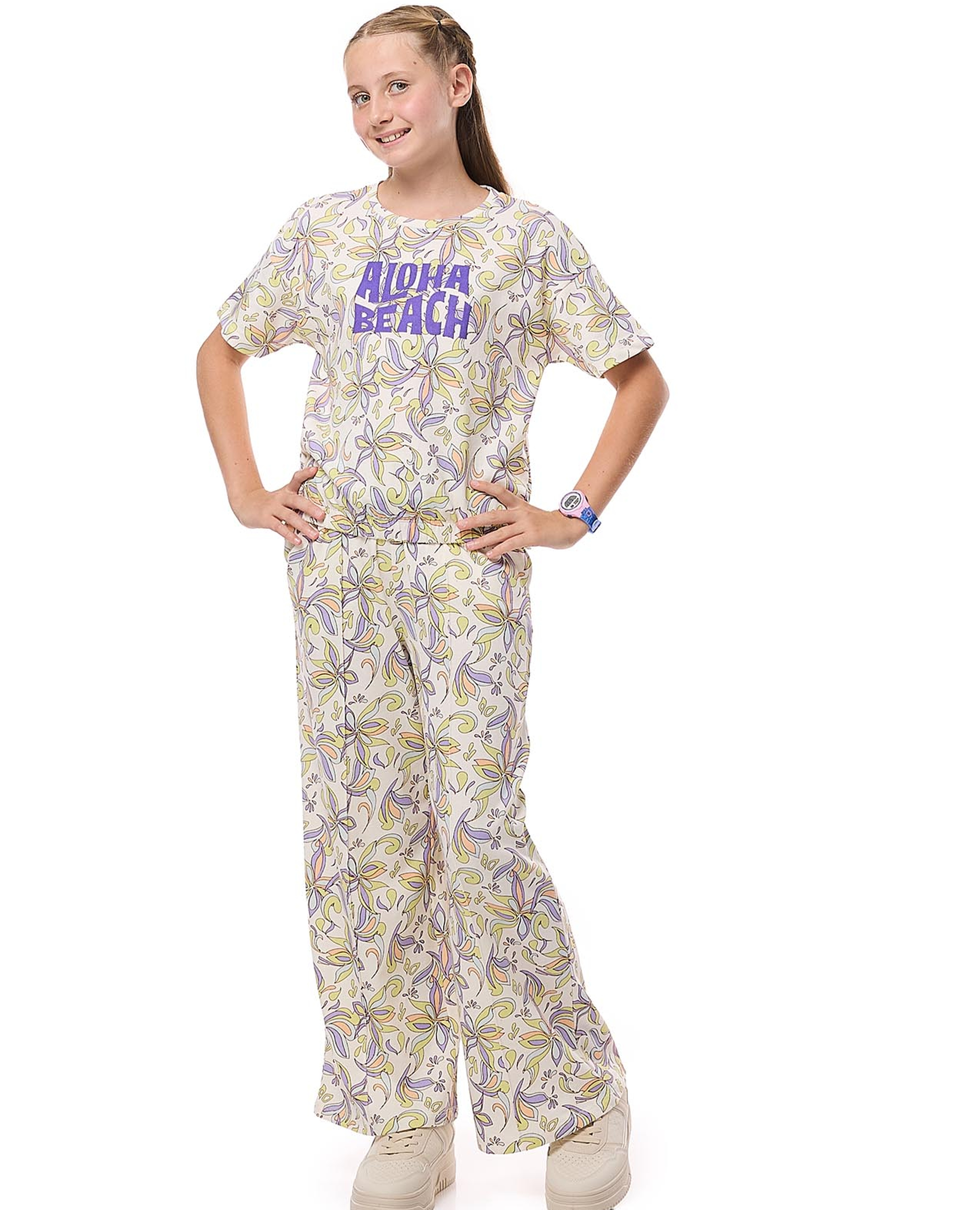 Printed T-Shirt and Pant Set