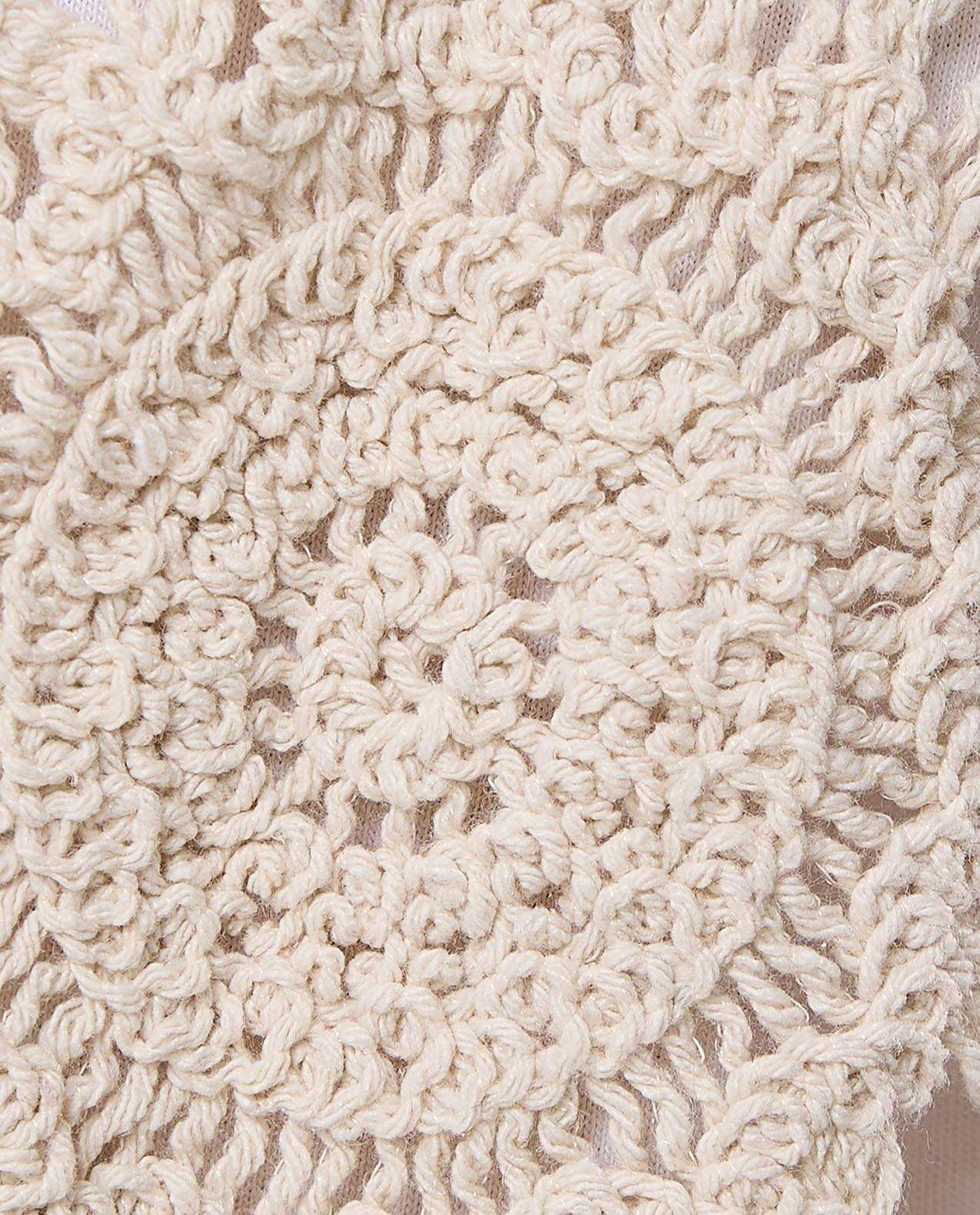 Crochet Sleeveless Open Jacket