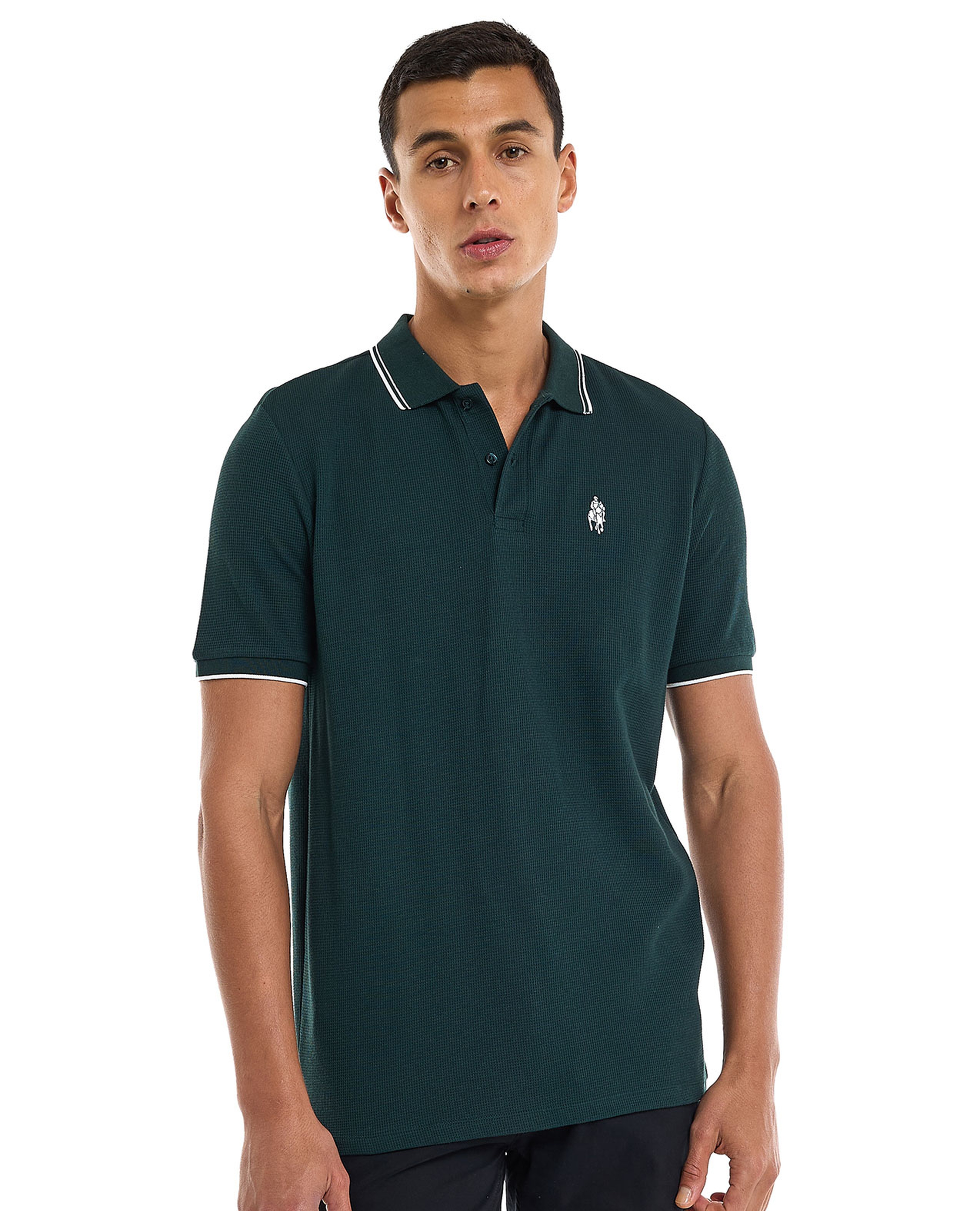 Logo Detail Polo T-Shirt with Short Sleeves