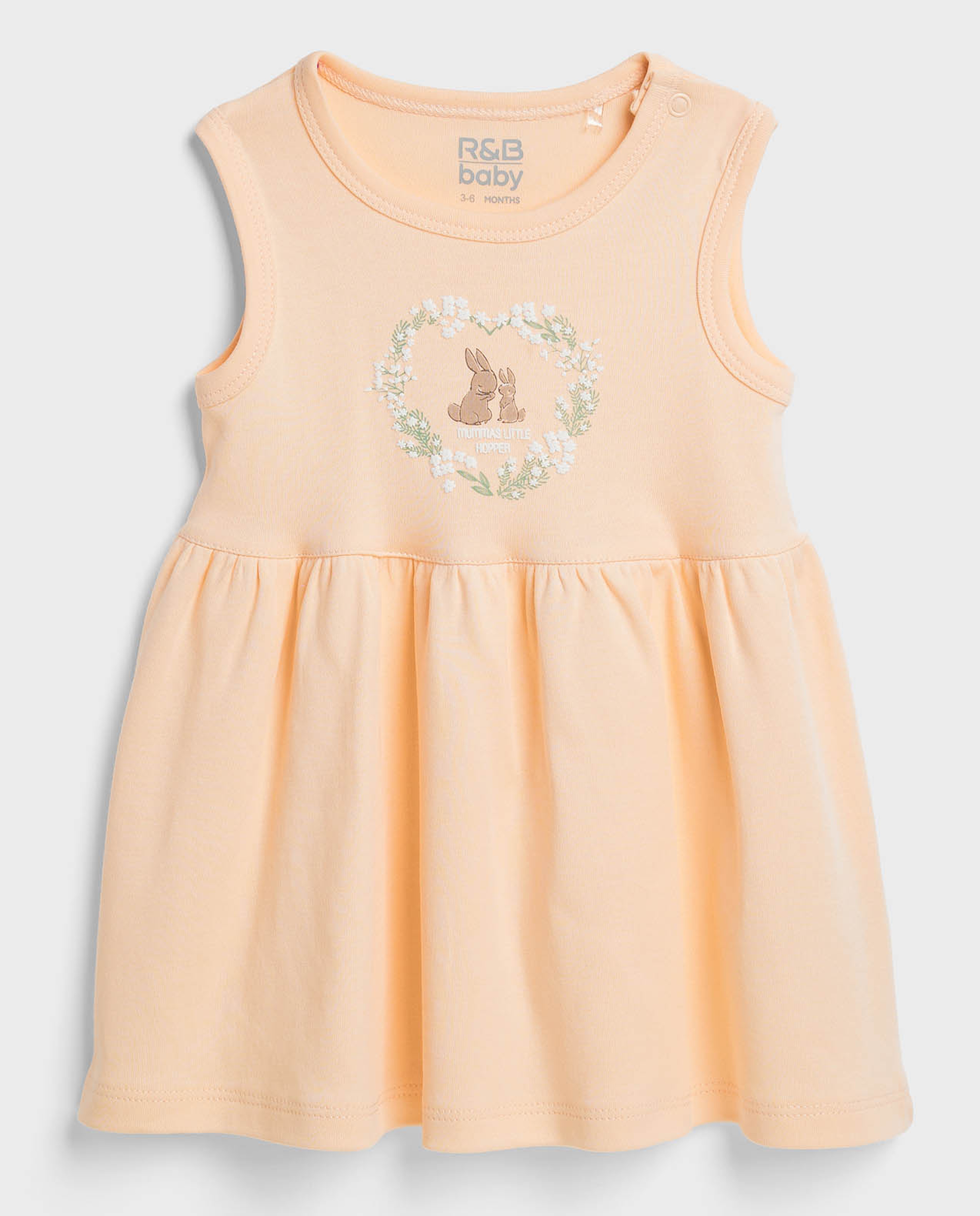 2 Pack Printed Sleeveless Dresses with Round Neck