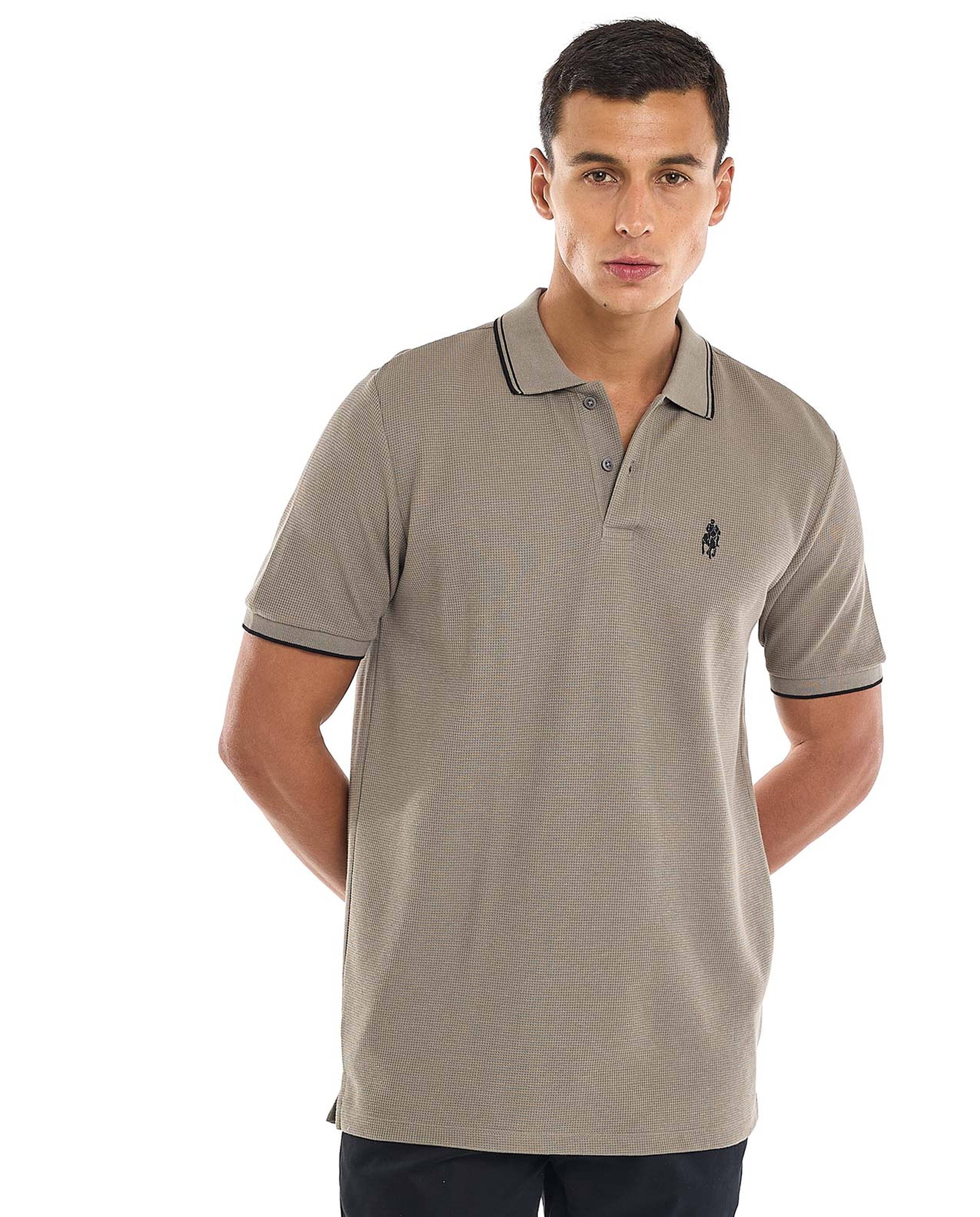 Logo Detail Polo T-Shirt with Short Sleeves