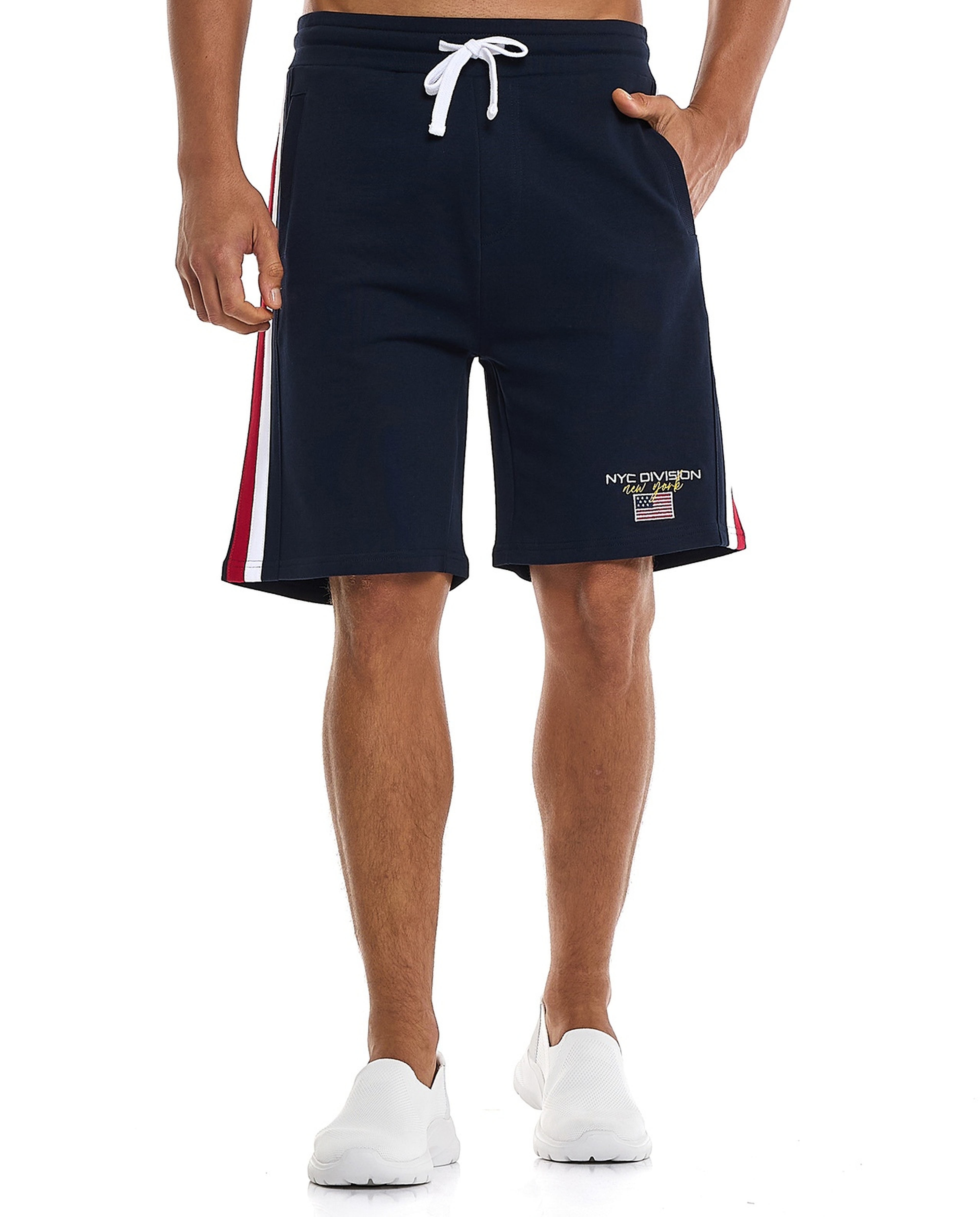 Embroidered Shorts with Drawstring Waist