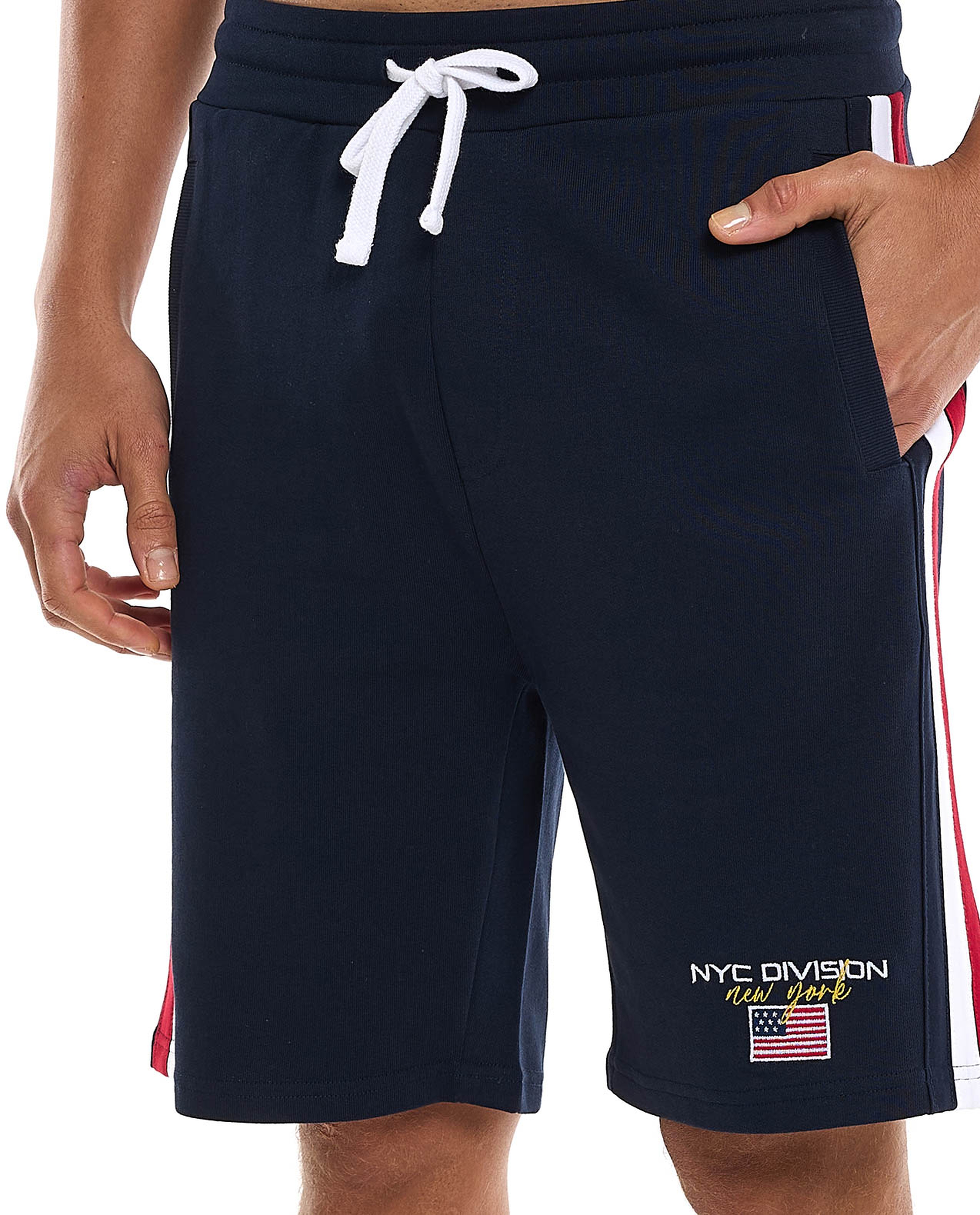 Embroidered Shorts with Drawstring Waist