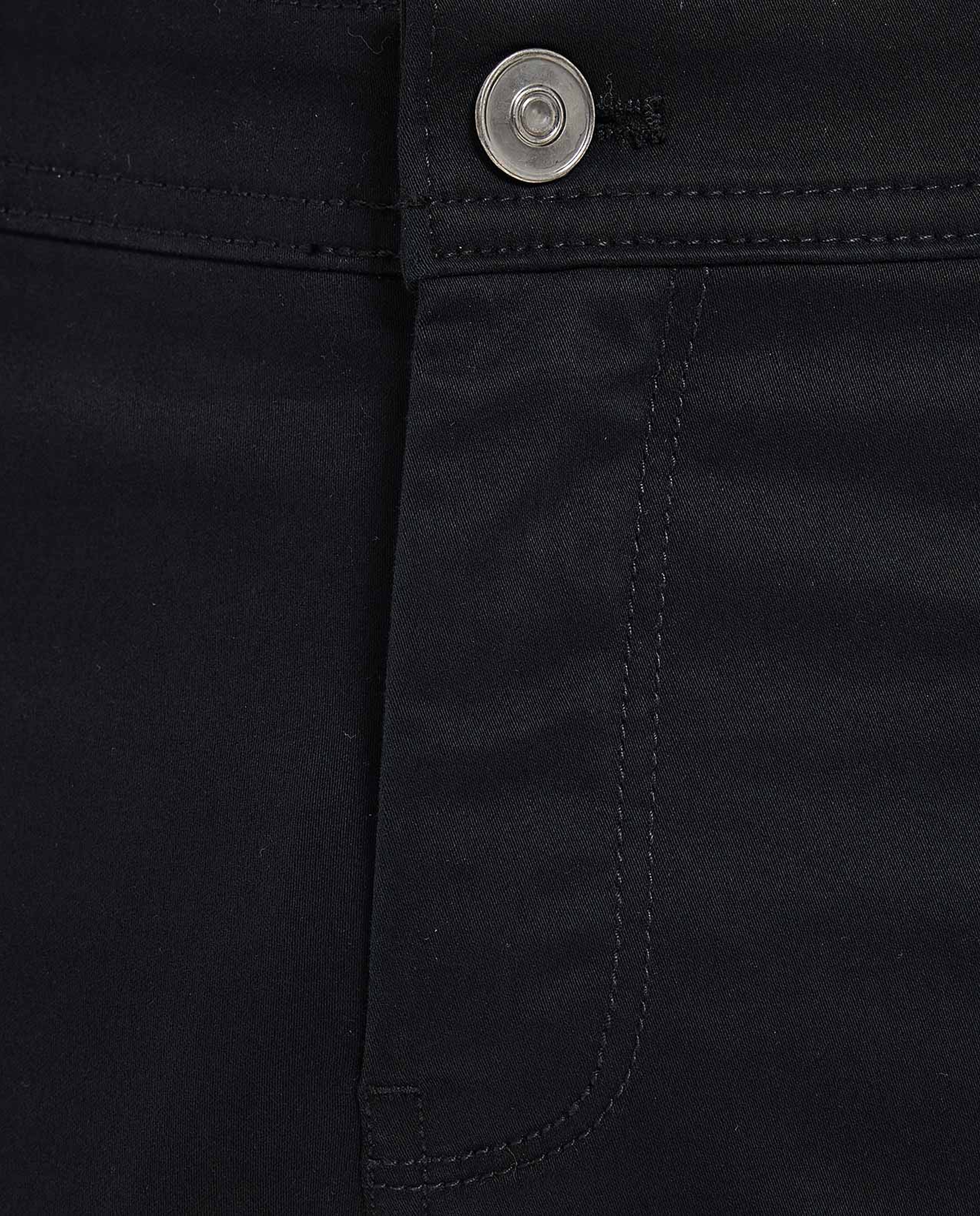 Solid Slim Fit Pants with Button Closure