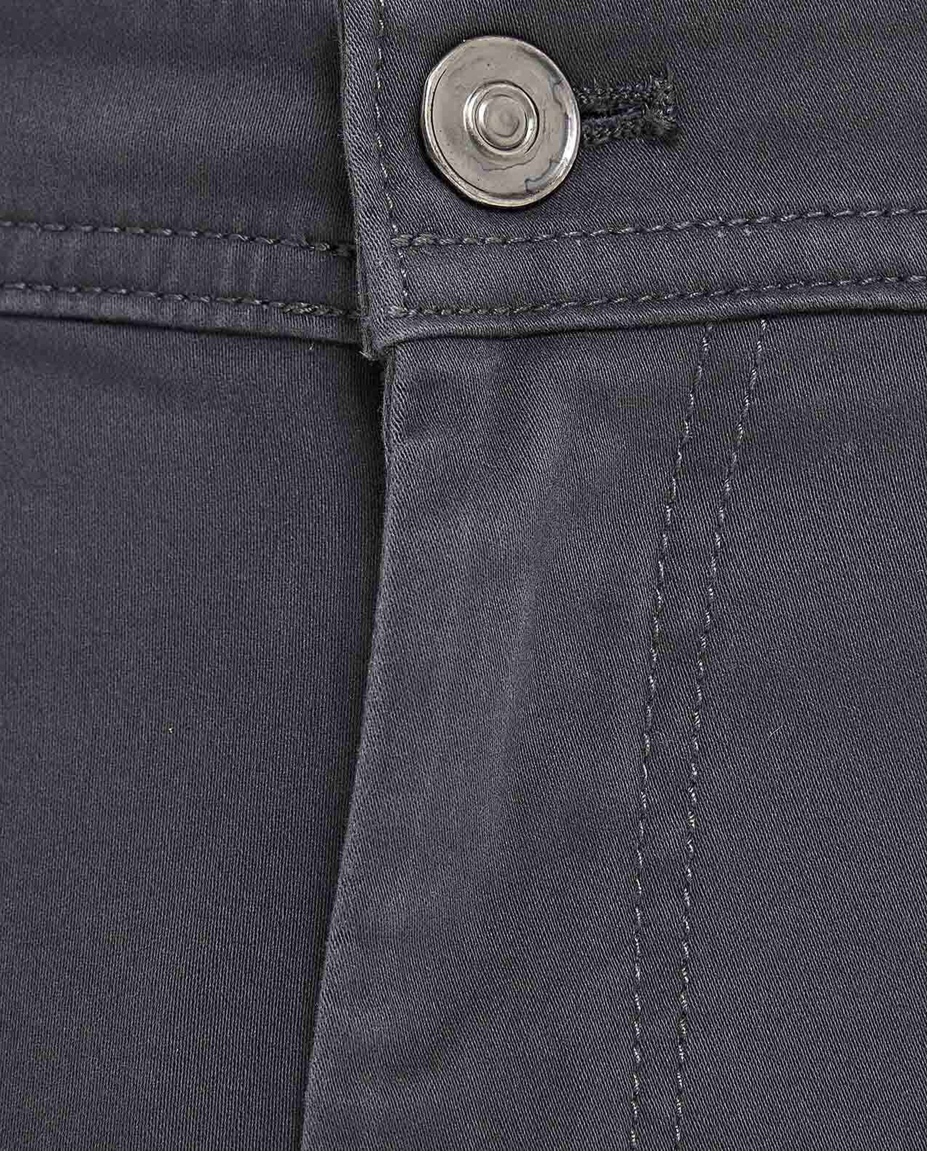 Solid Slim Fit Pants with Button Closure