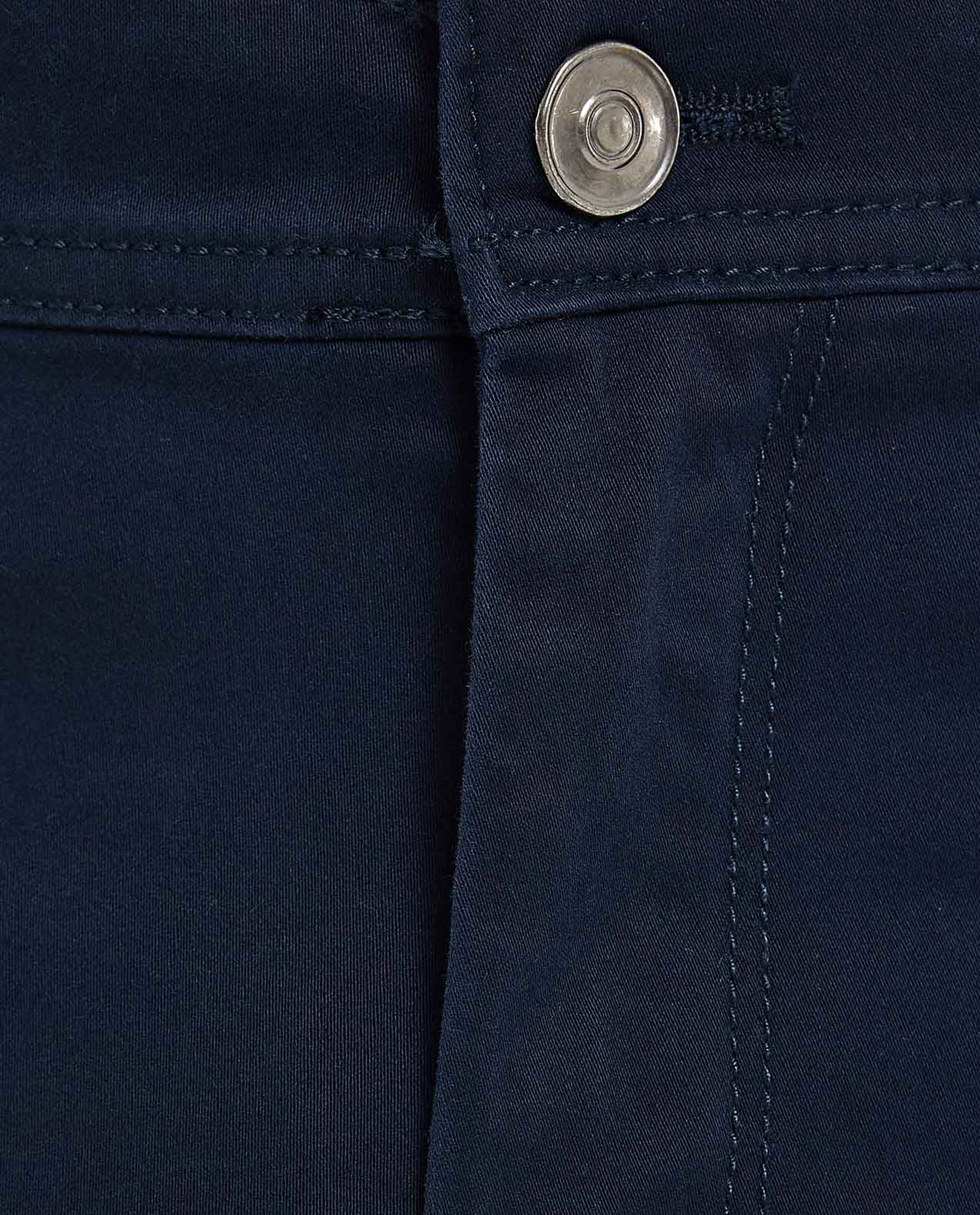 Solid Slim Fit Pants with Button Closure