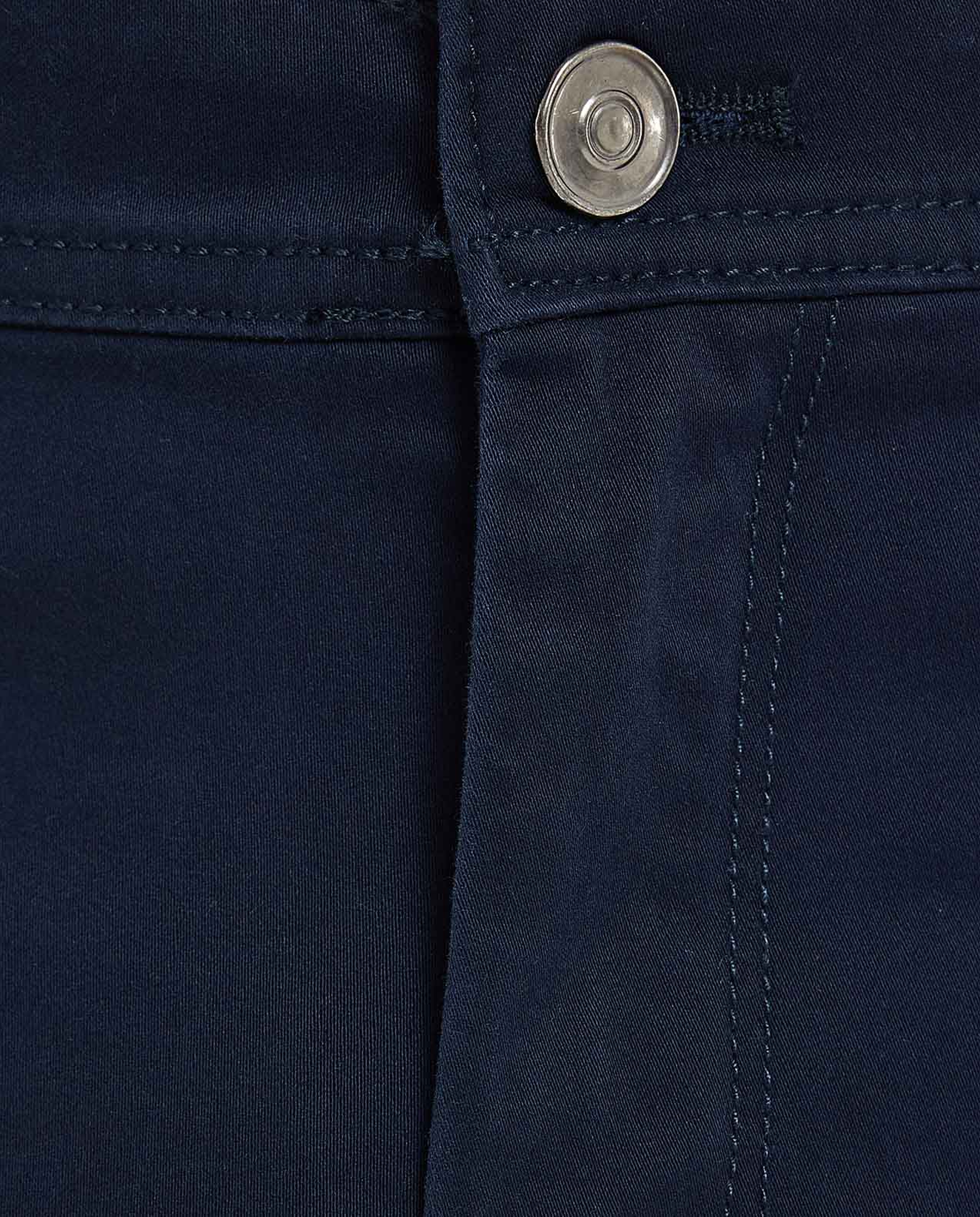 Solid Slim Fit Pants with Button Closure