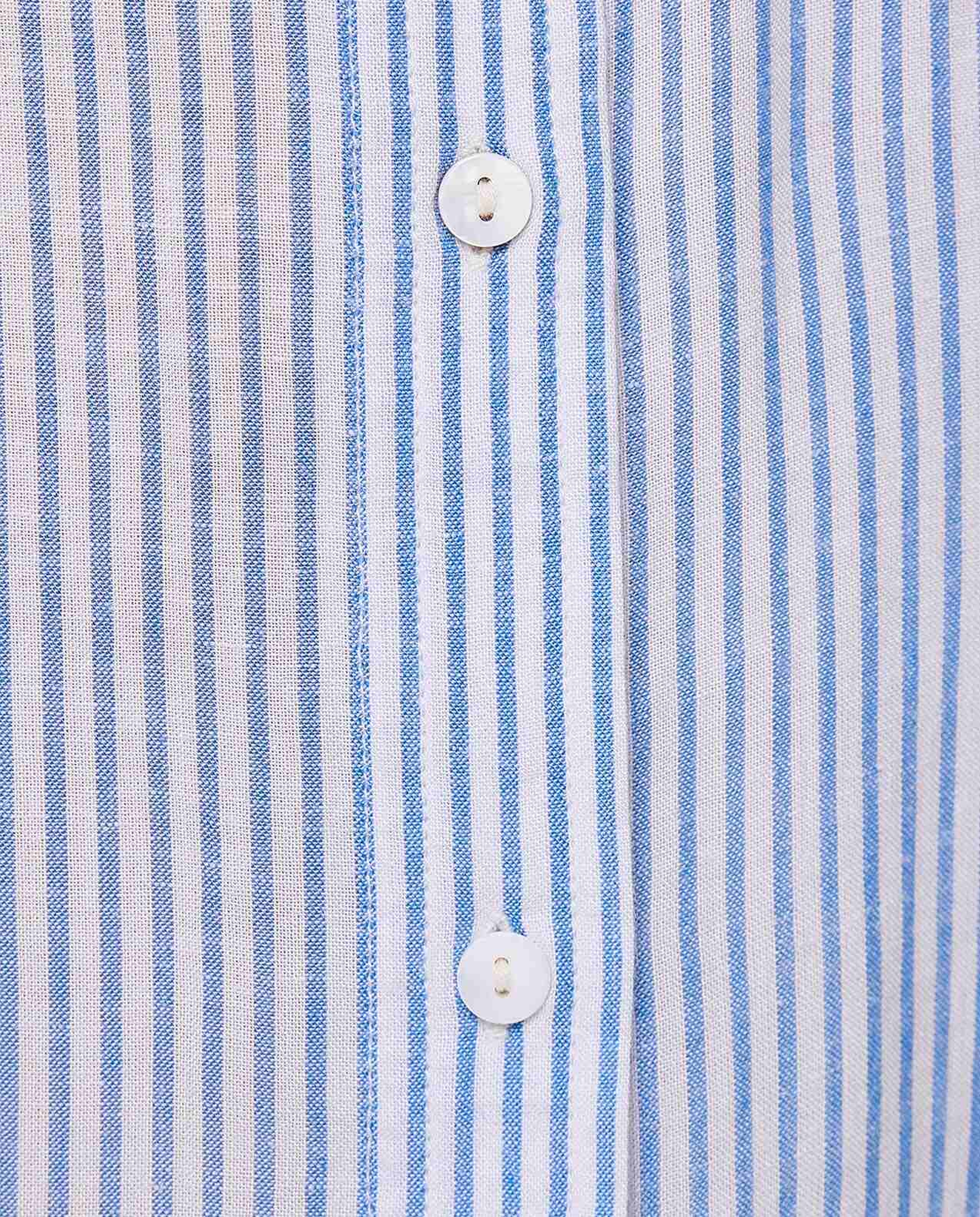 Striped Shirt with Classic Collar and Short Sleeves