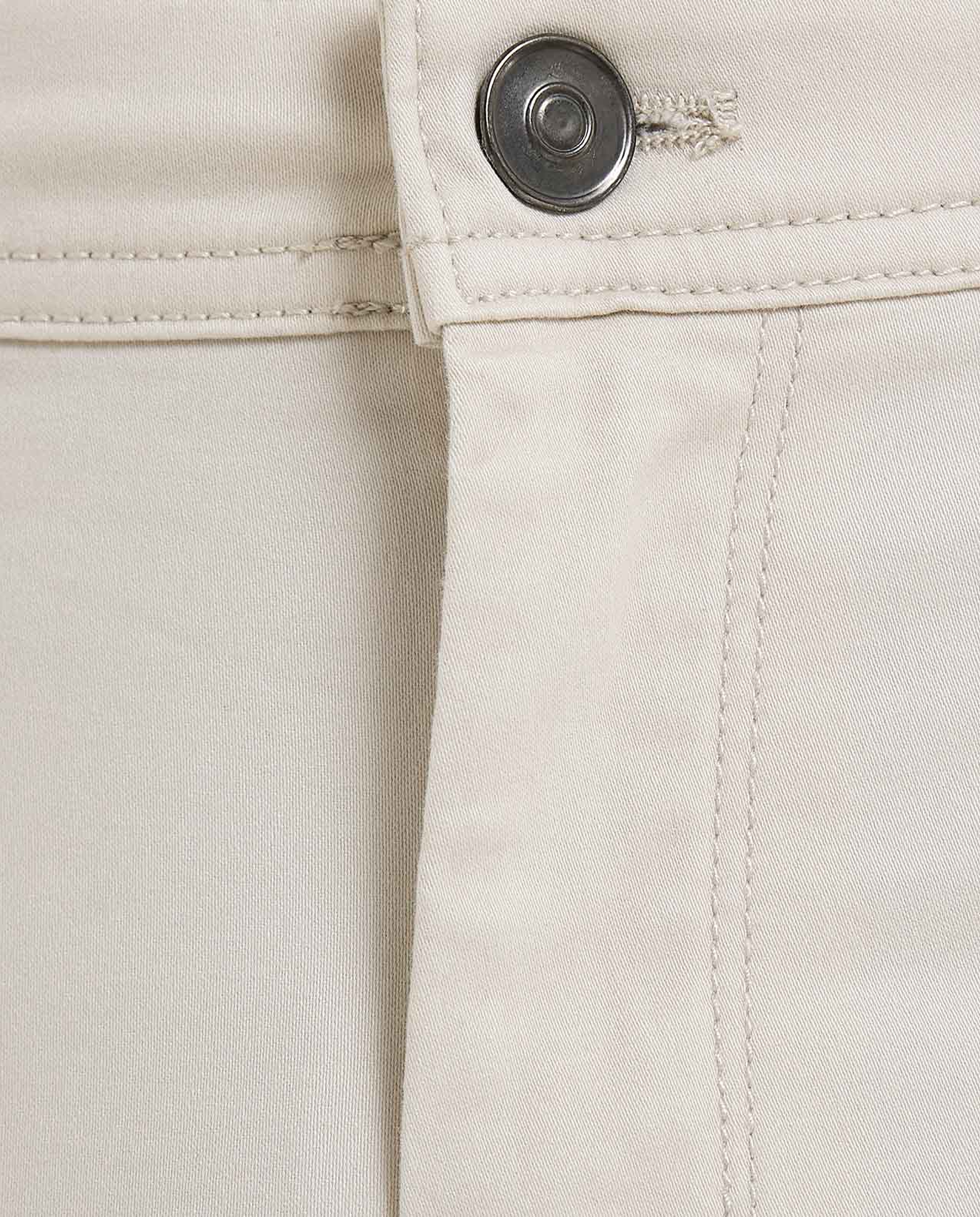 Solid Slim Fit Pants with Button Closure