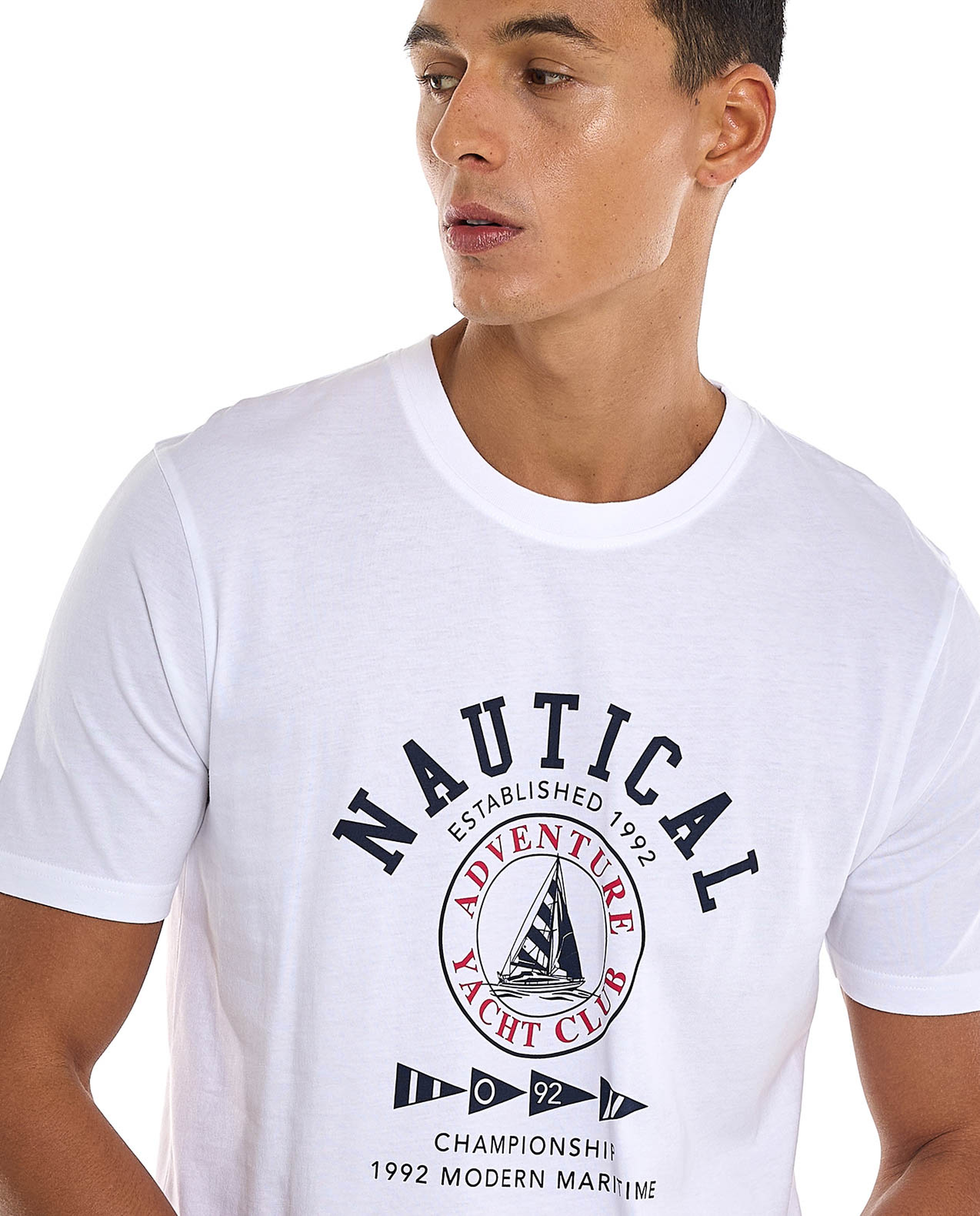 Printed T-Shirt with Crew Neck and Short Sleeves