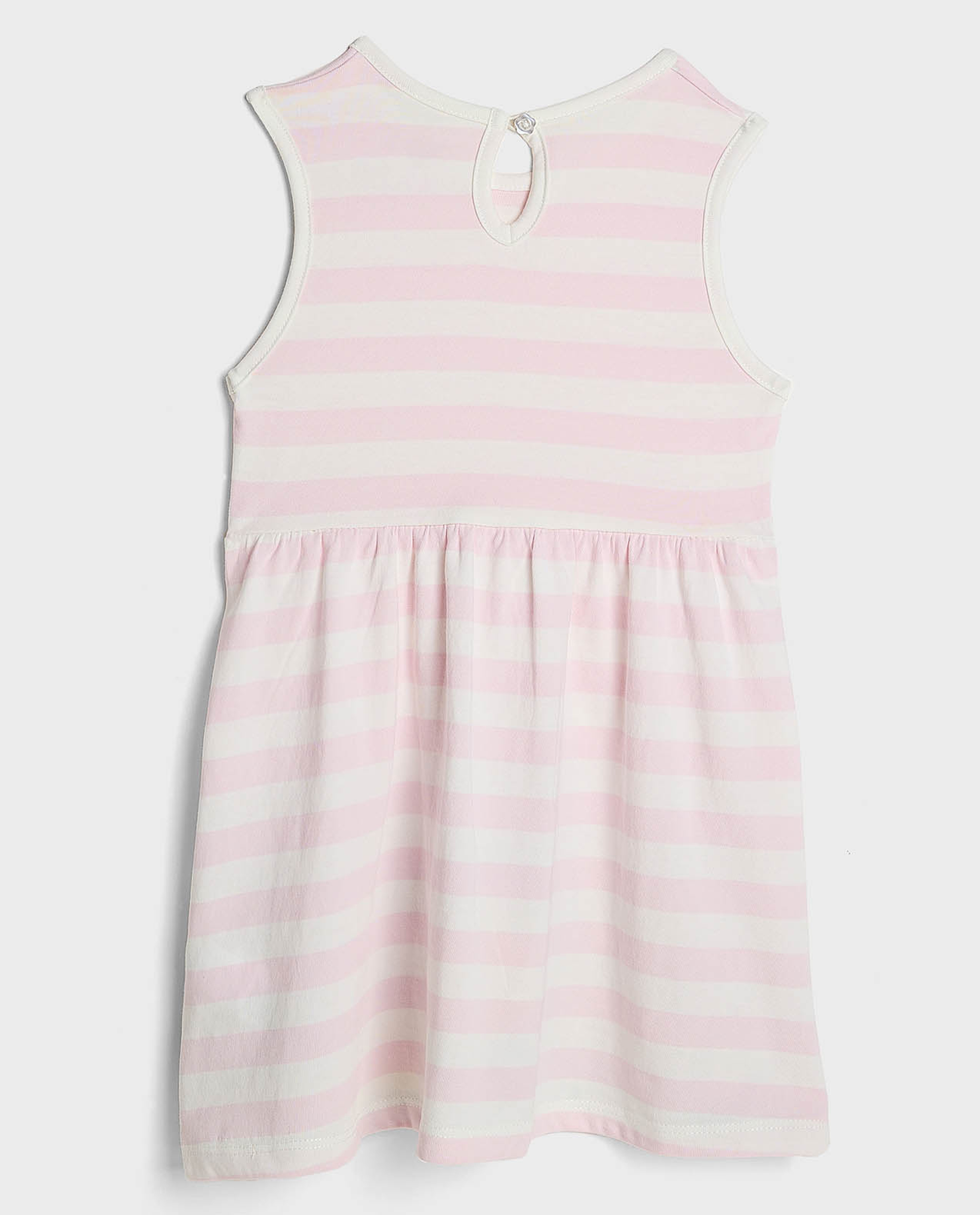 Floral Printed Sleeveless Dress with Round Neck