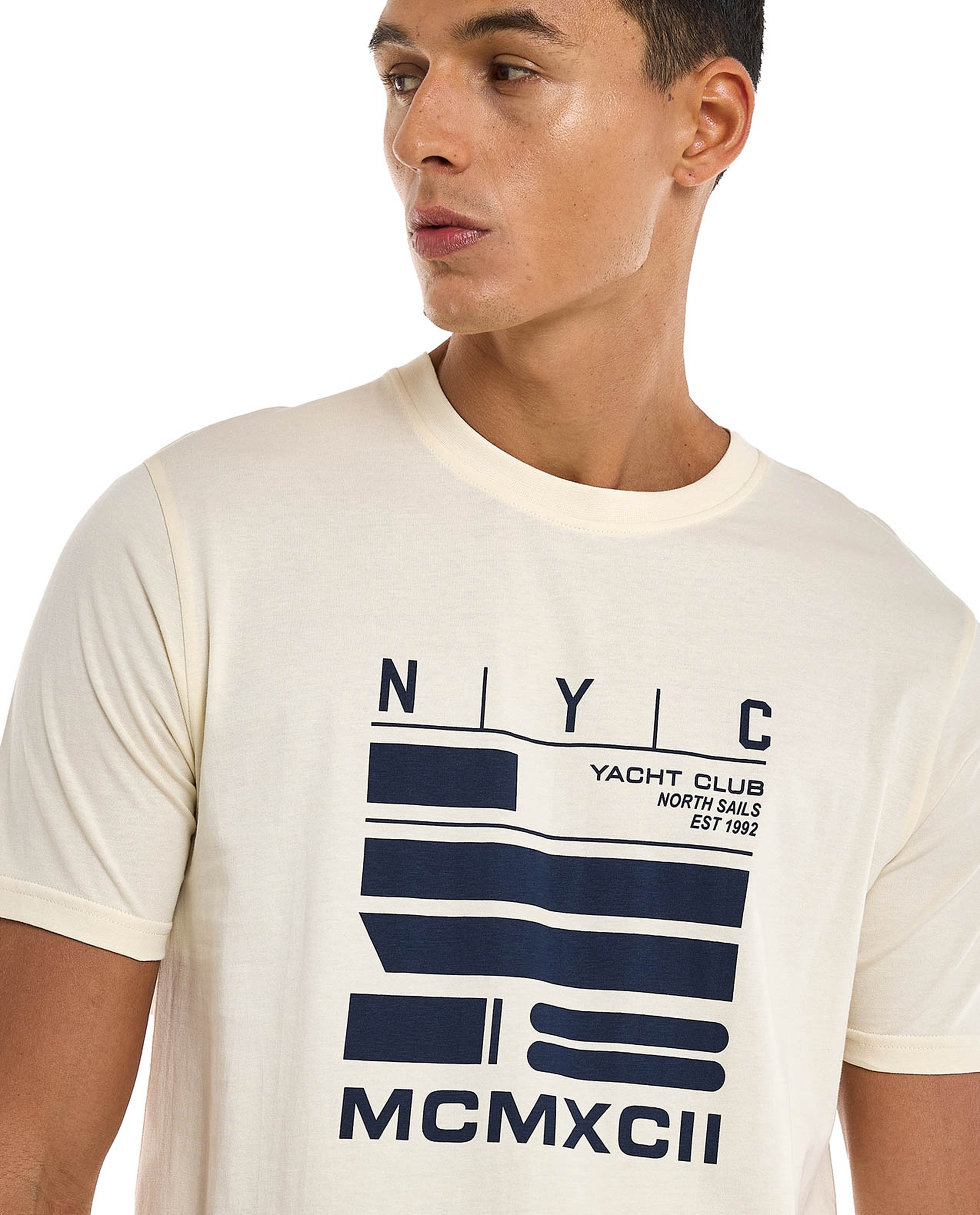 Printed T-Shirt with Crew Neck and Short Sleeves