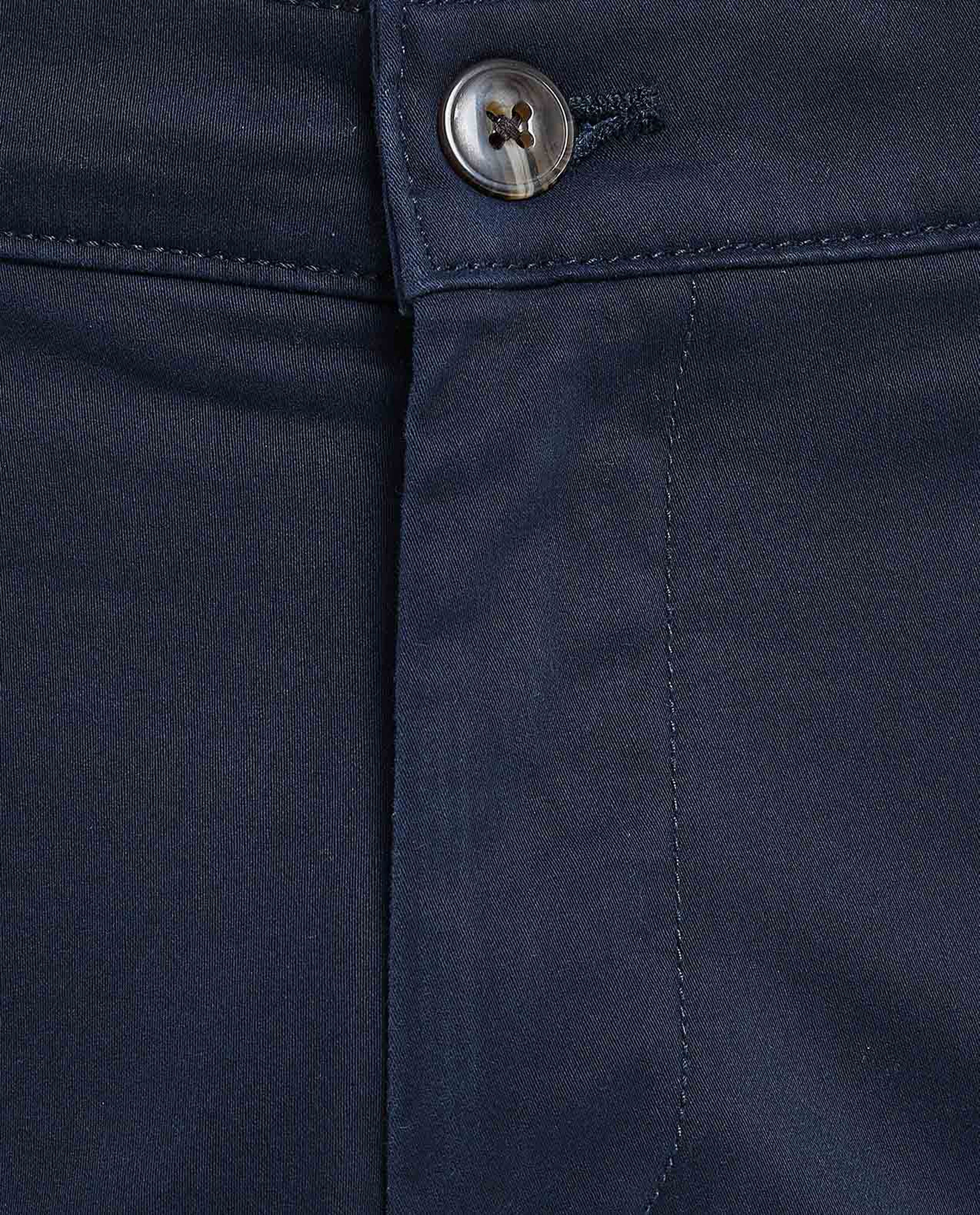 Solid Slim Fit Pants with Button Closure