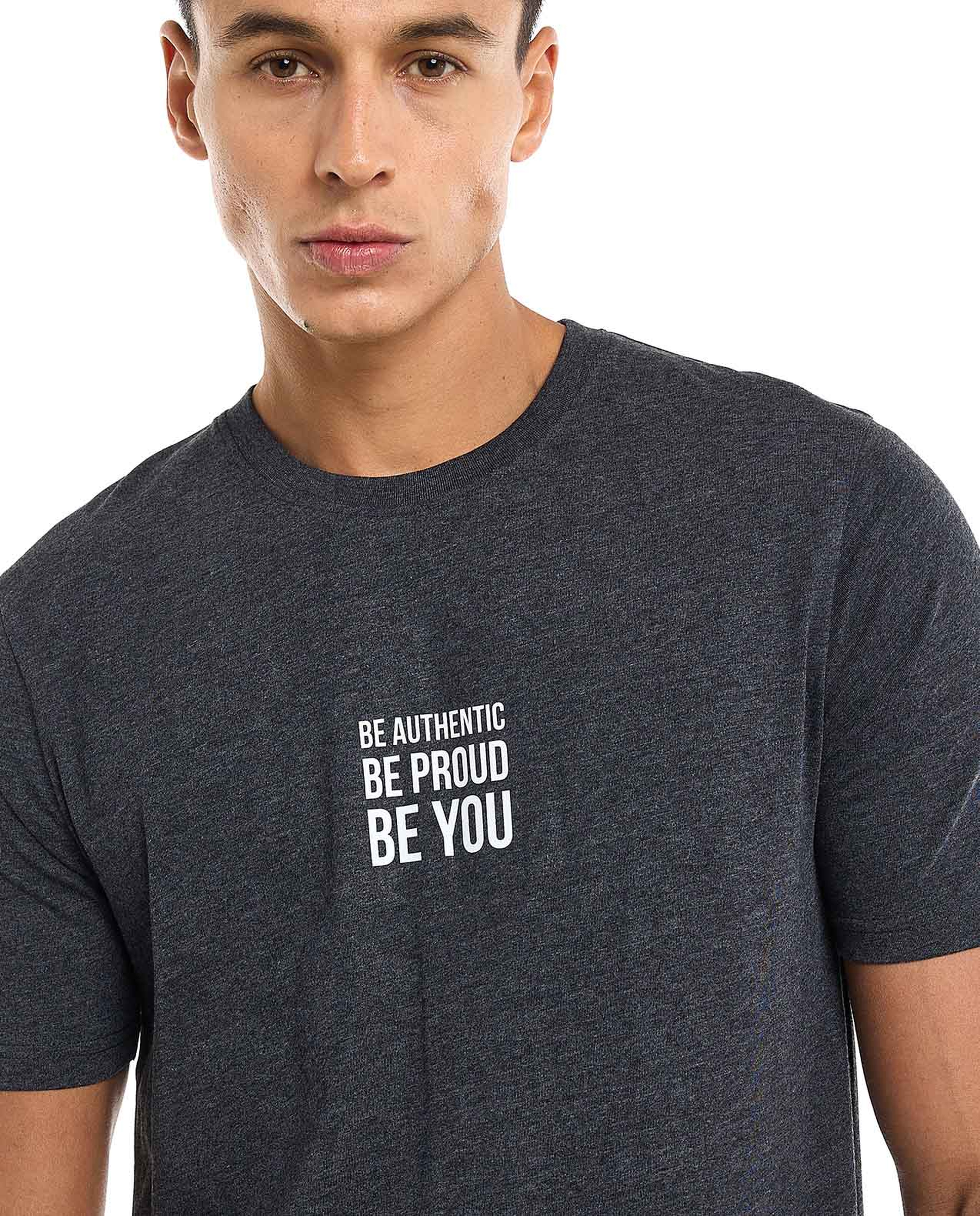 Printed T-Shirt with Crew Neck and Short Sleeves