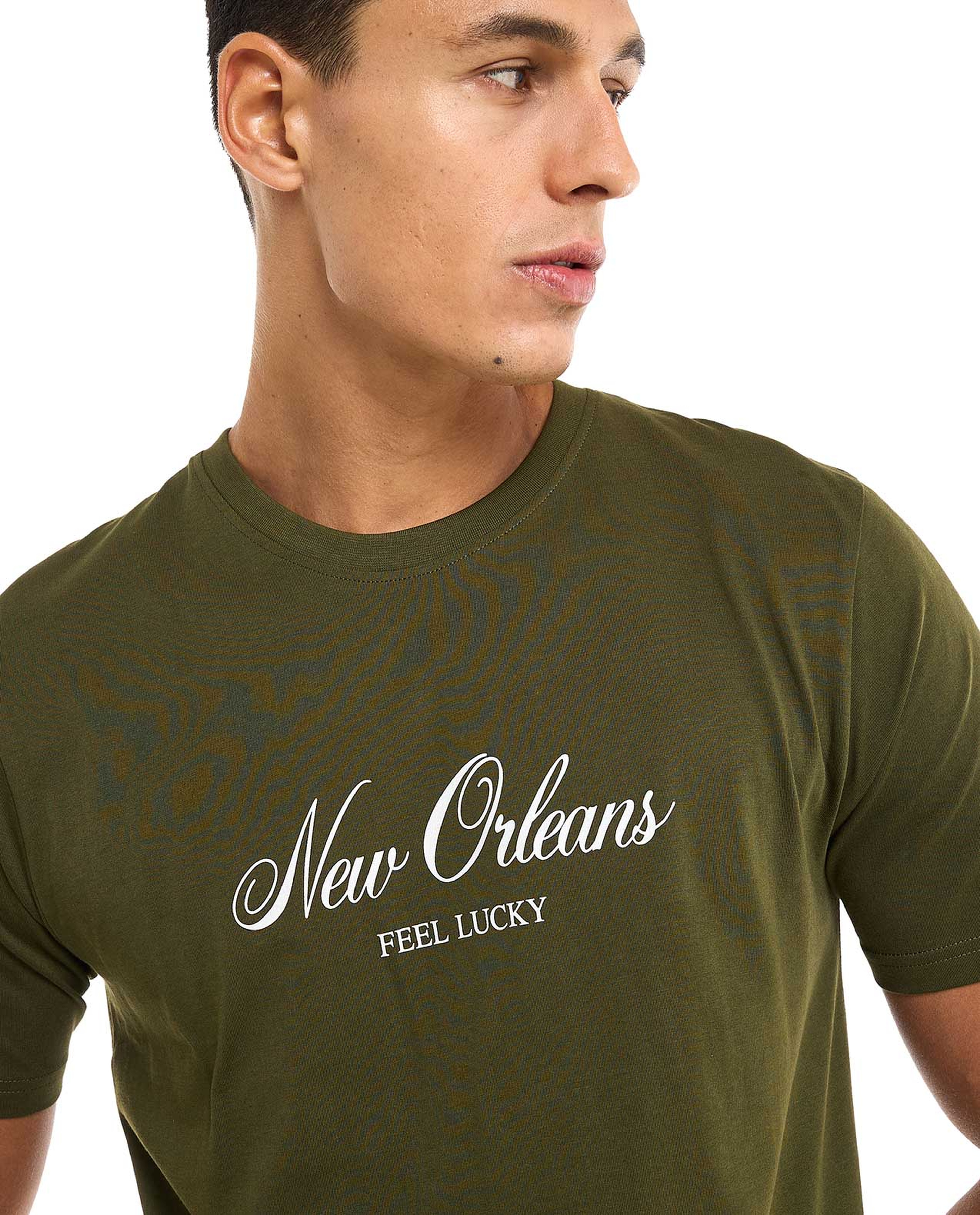 Printed T-Shirt with Crew Neck and Short Sleeves