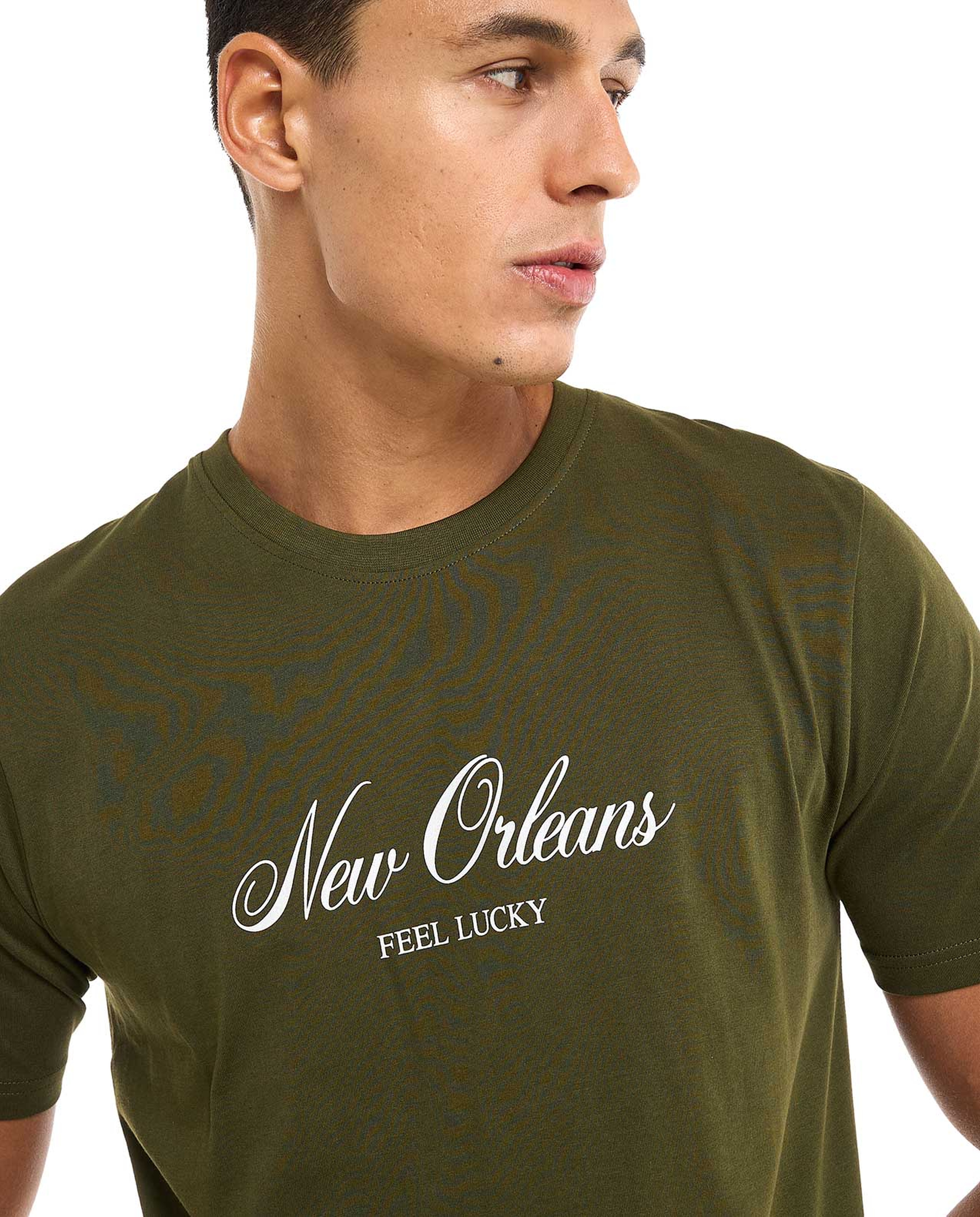 Printed T-Shirt with Crew Neck and Short Sleeves