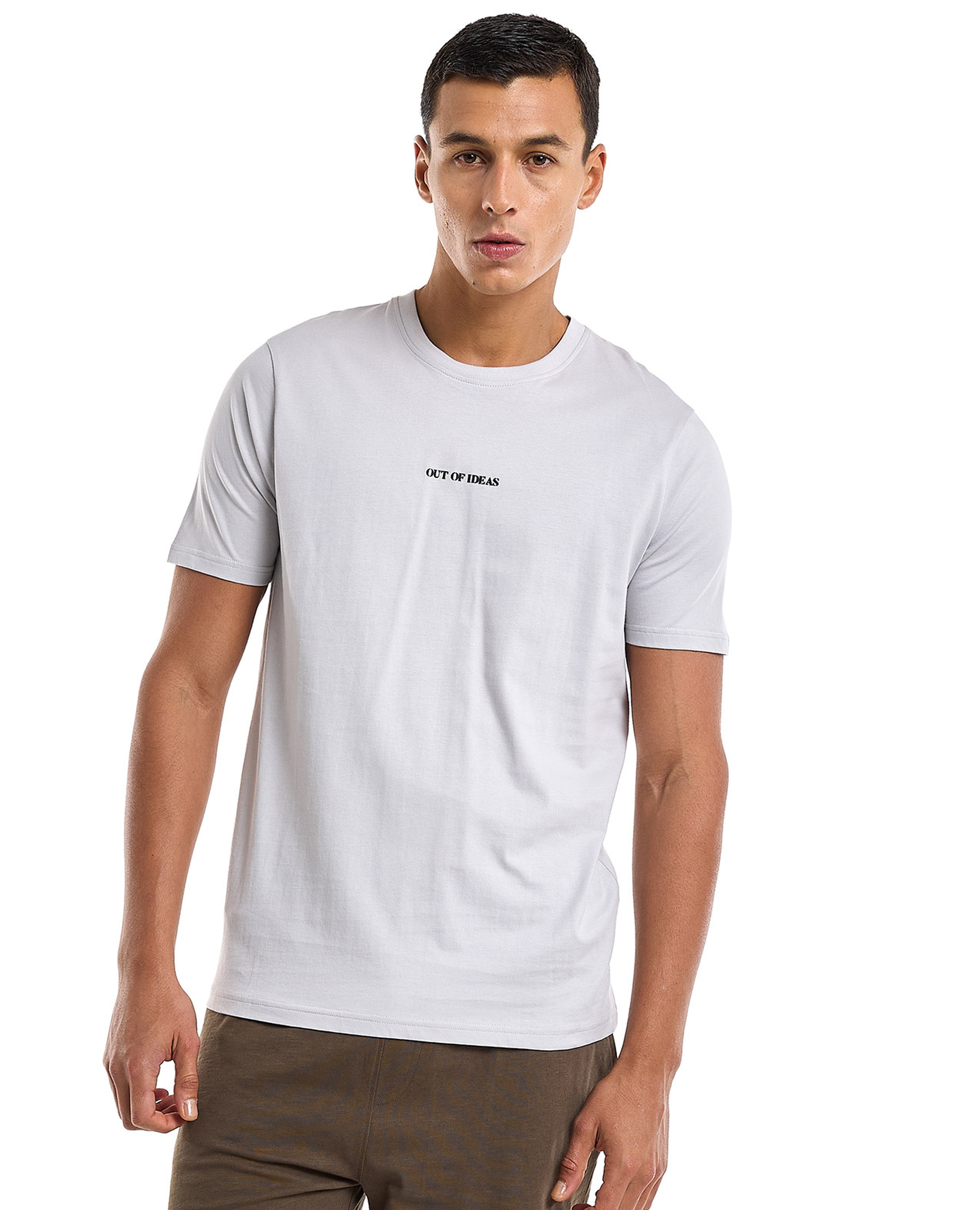 Printed T-Shirt with Crew Neck and Short Sleeves