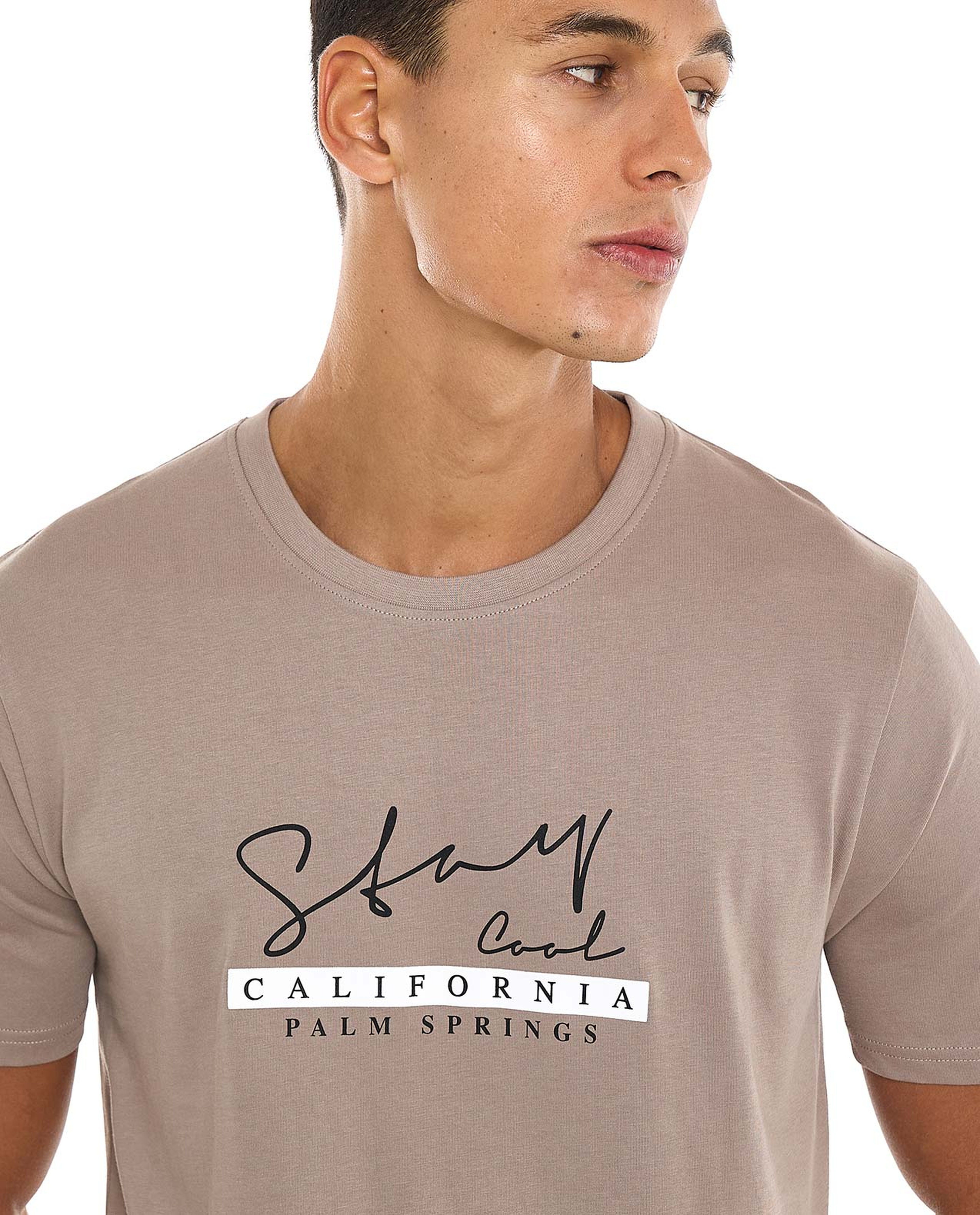 Printed T-Shirt with Crew Neck and Short Sleeves