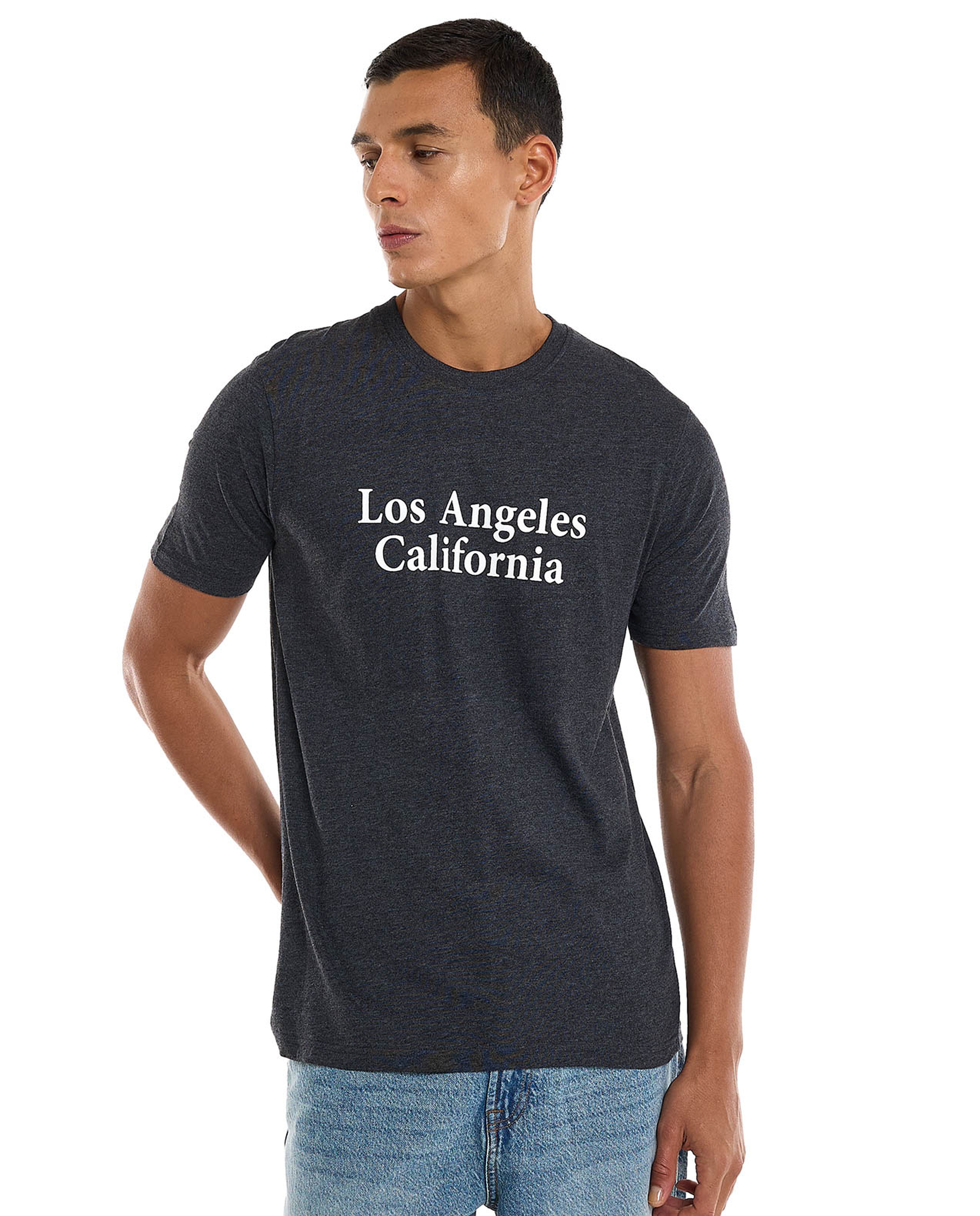 Printed T-Shirt with Crew Neck and Short Sleeves