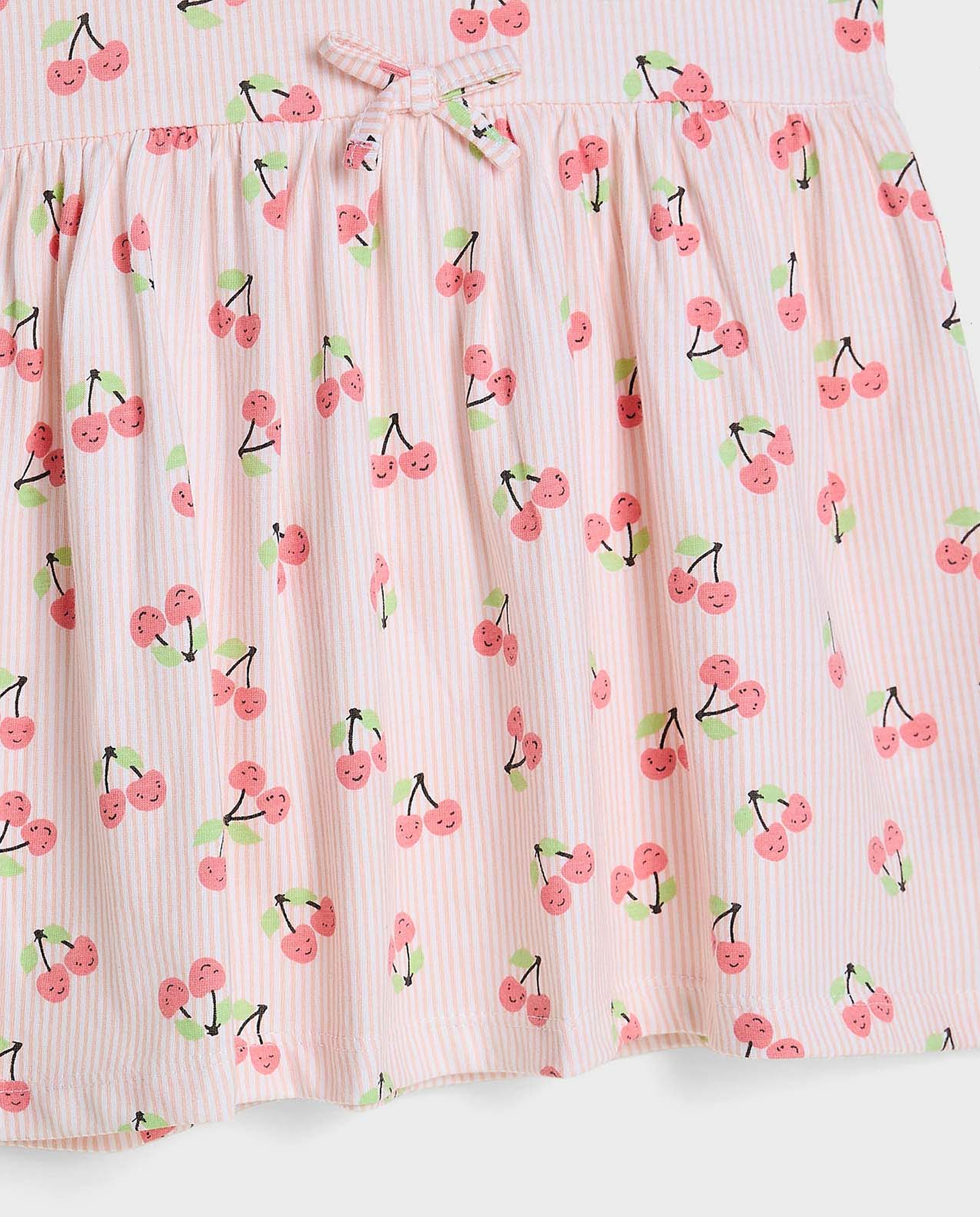 Printed Sleeveless Dress with Round Neck