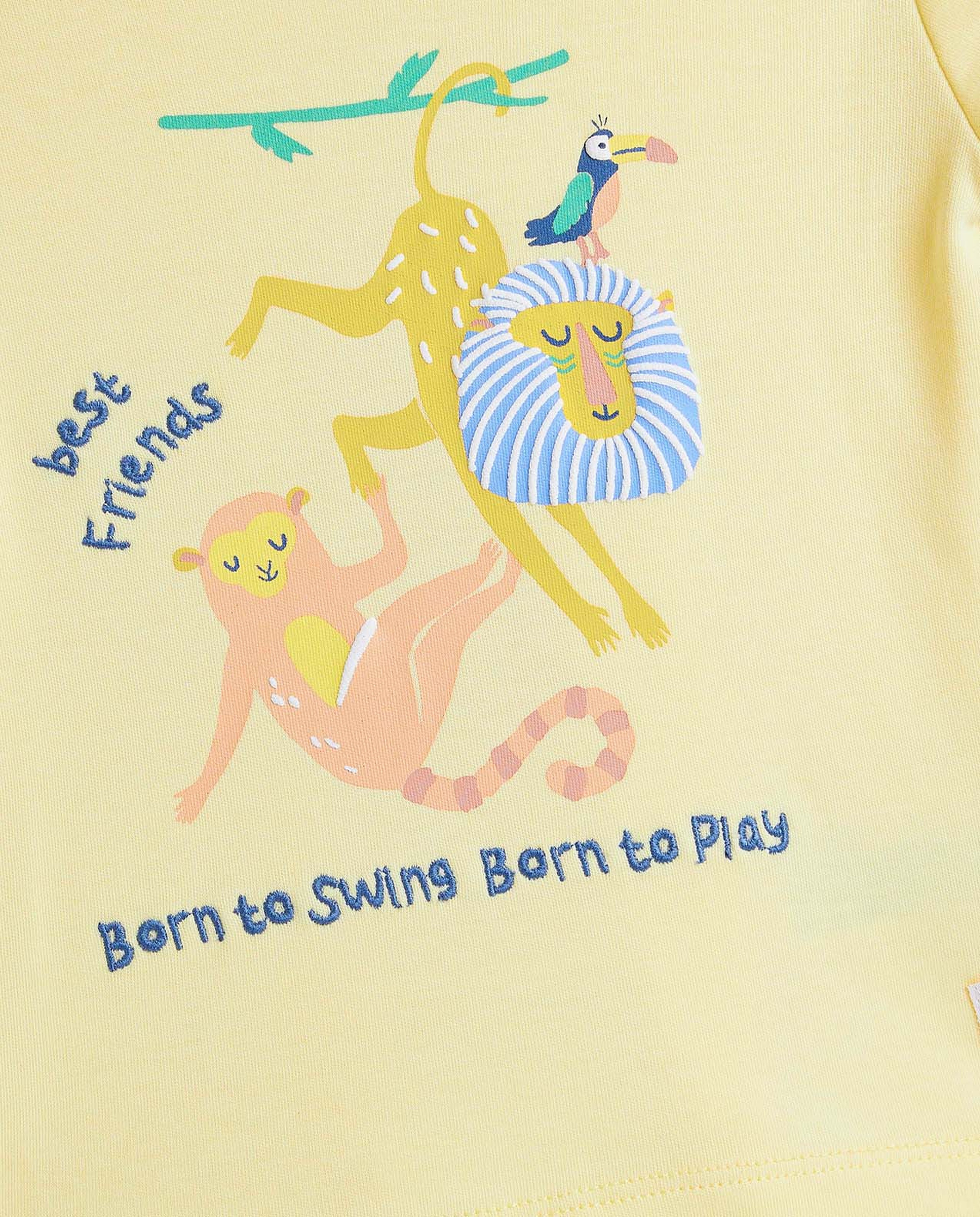 Embroidered T-Shirt with Crew Neck and Short Sleeves