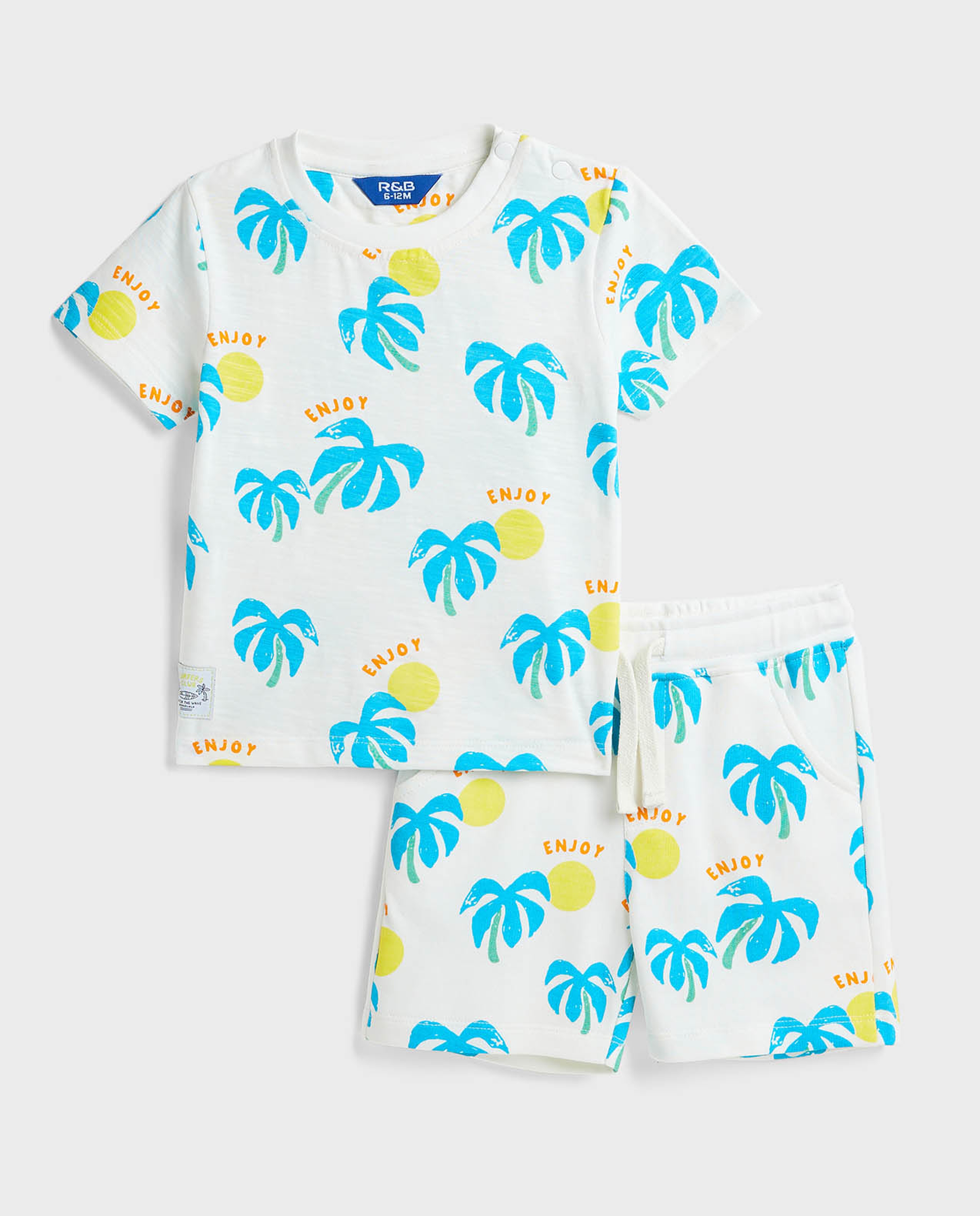 Printed T-Shirt and Shorts Set