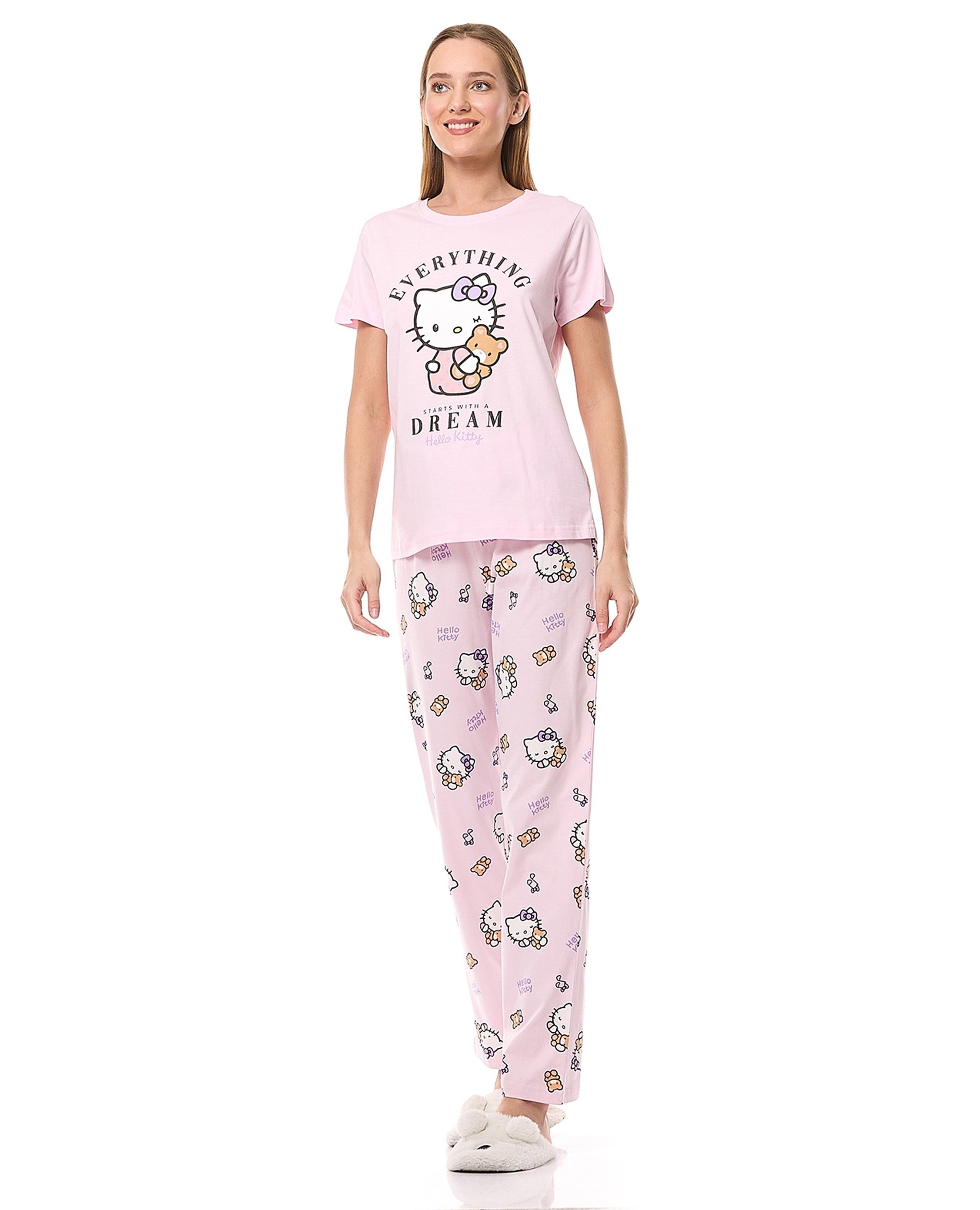 Hello Kitty Printed Pyjama Set
