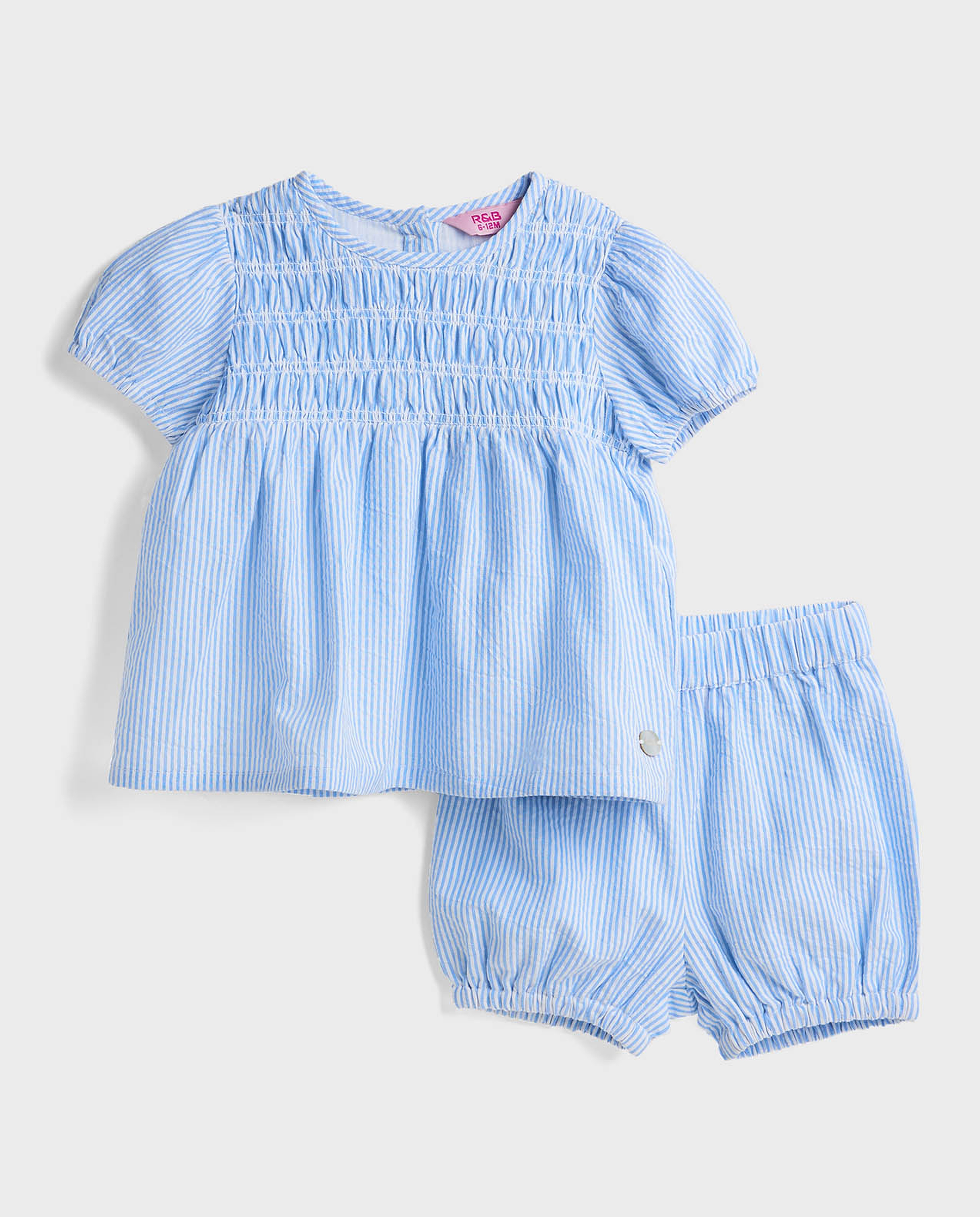 Smocked Top and Shorts Set