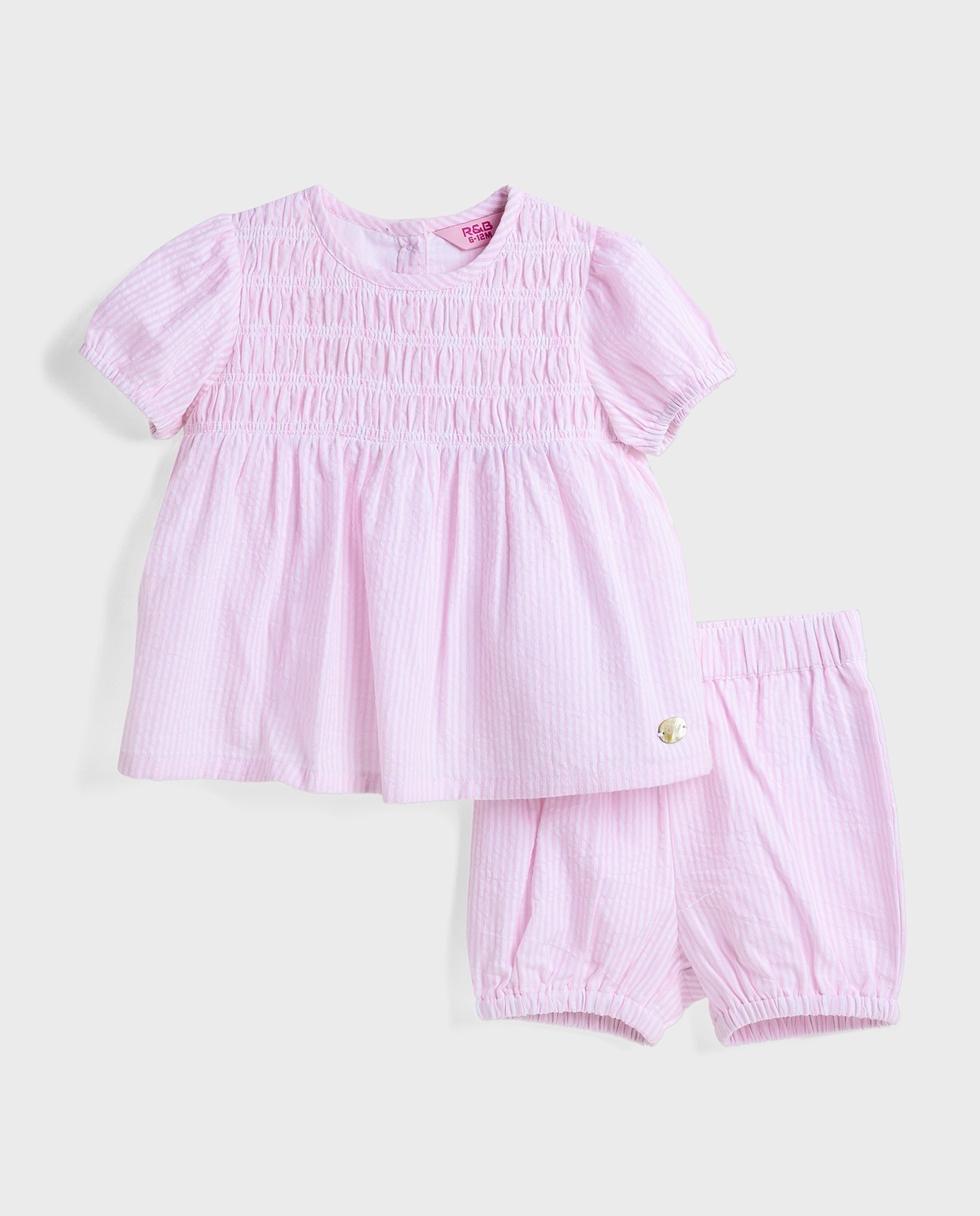 Smocked Top and Shorts Set