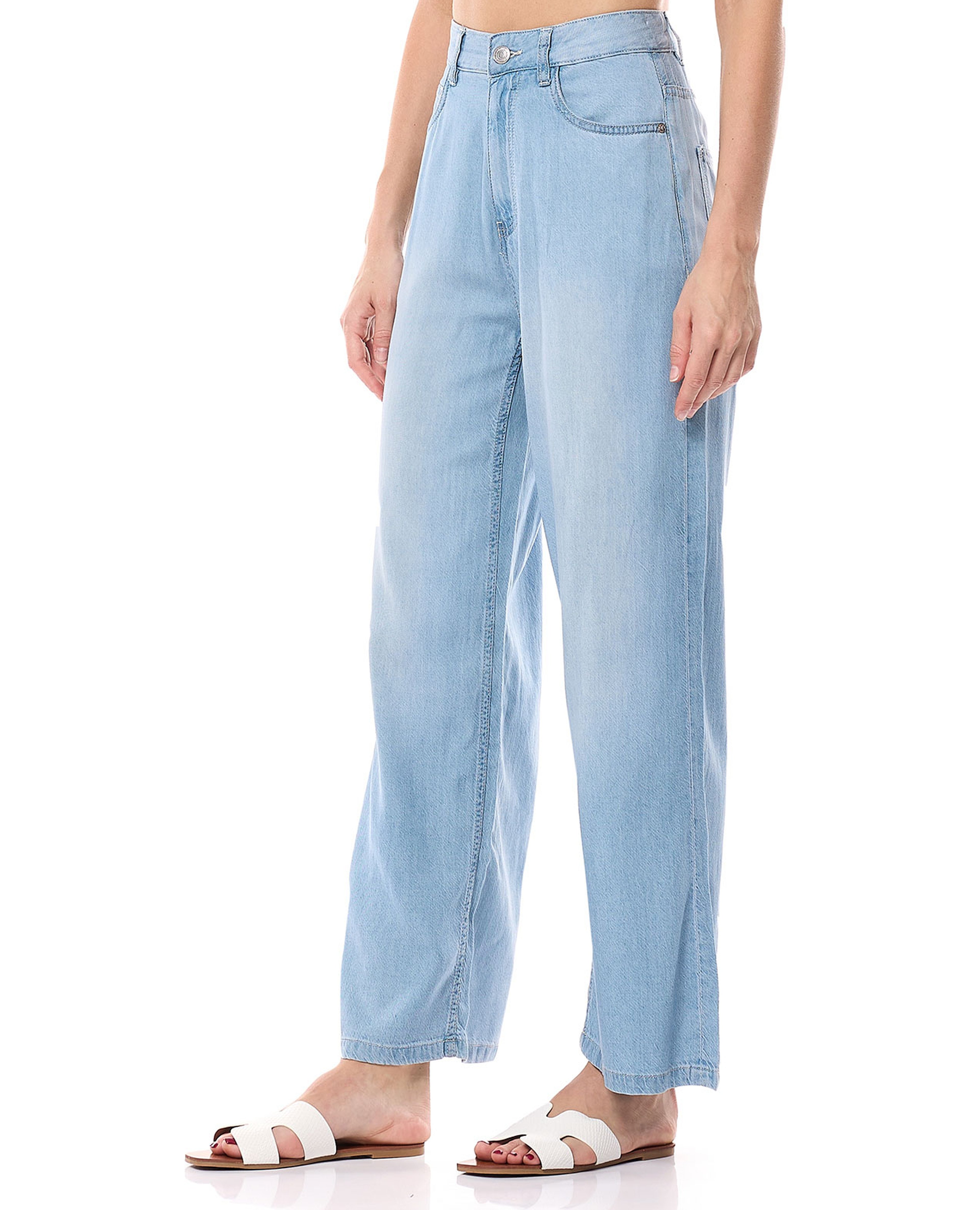 بنطال جينز واسع بزر