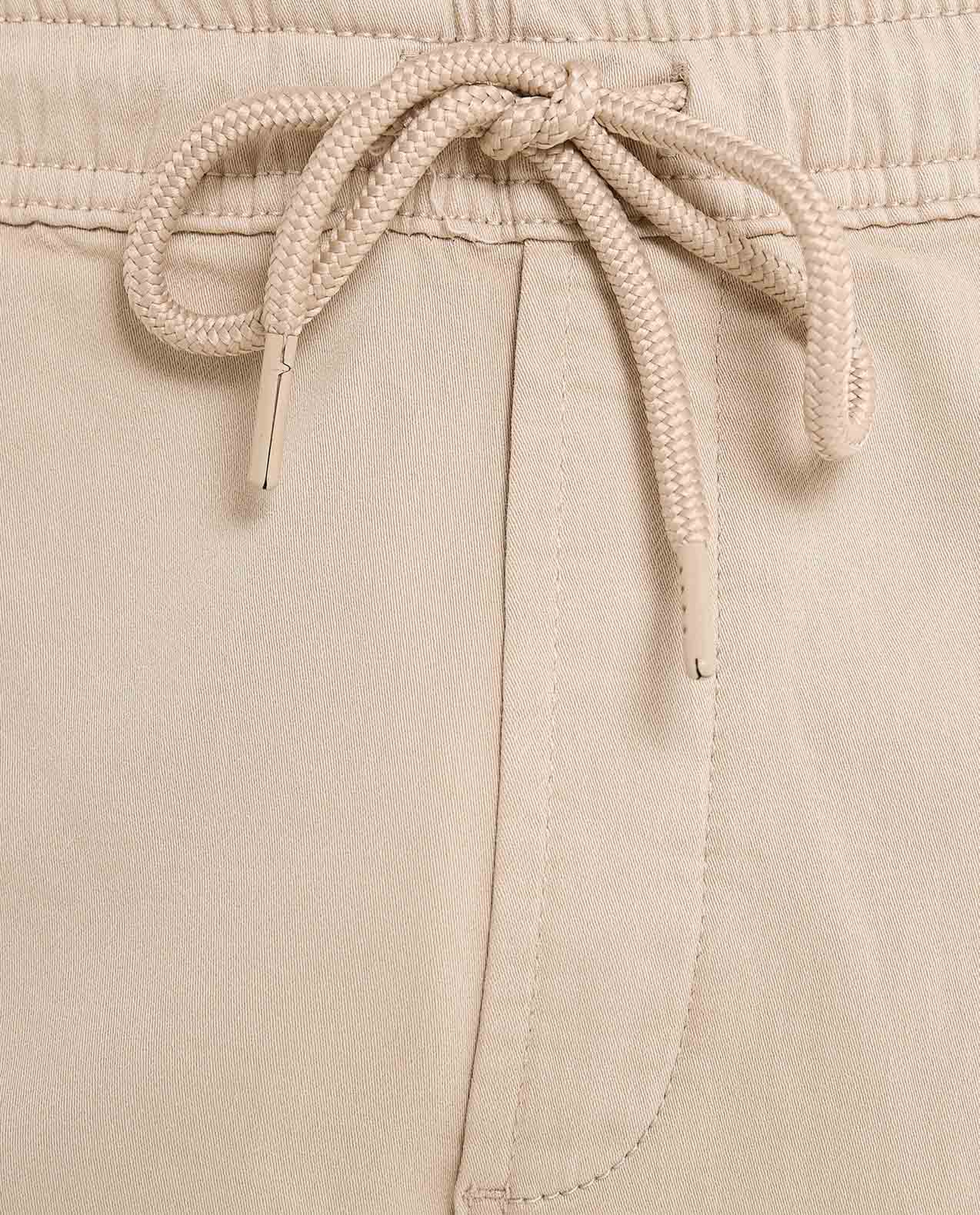 Solid Cargo Jogger Pants with Drawstring Waist