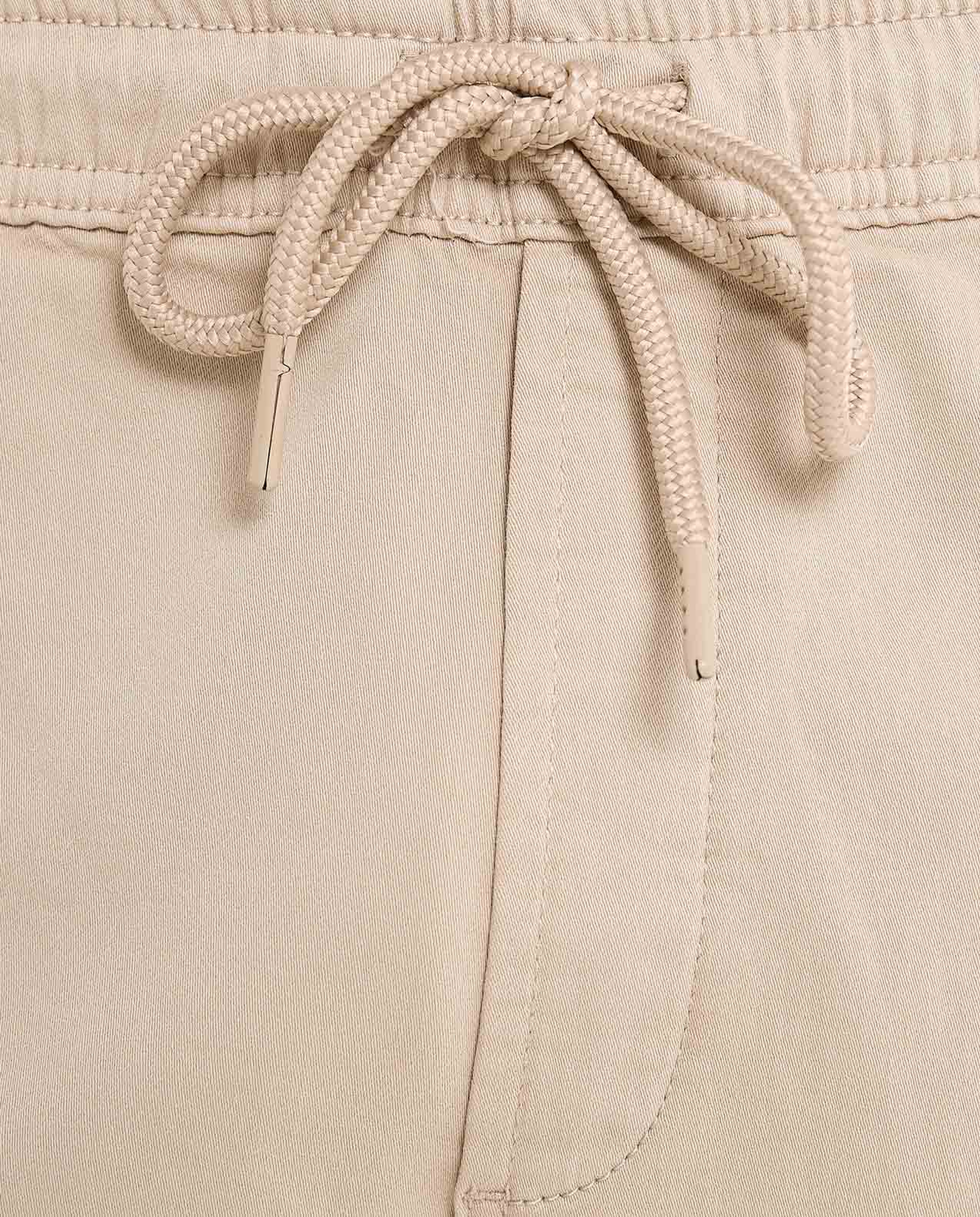 Solid Cargo Jogger Pants with Drawstring Waist