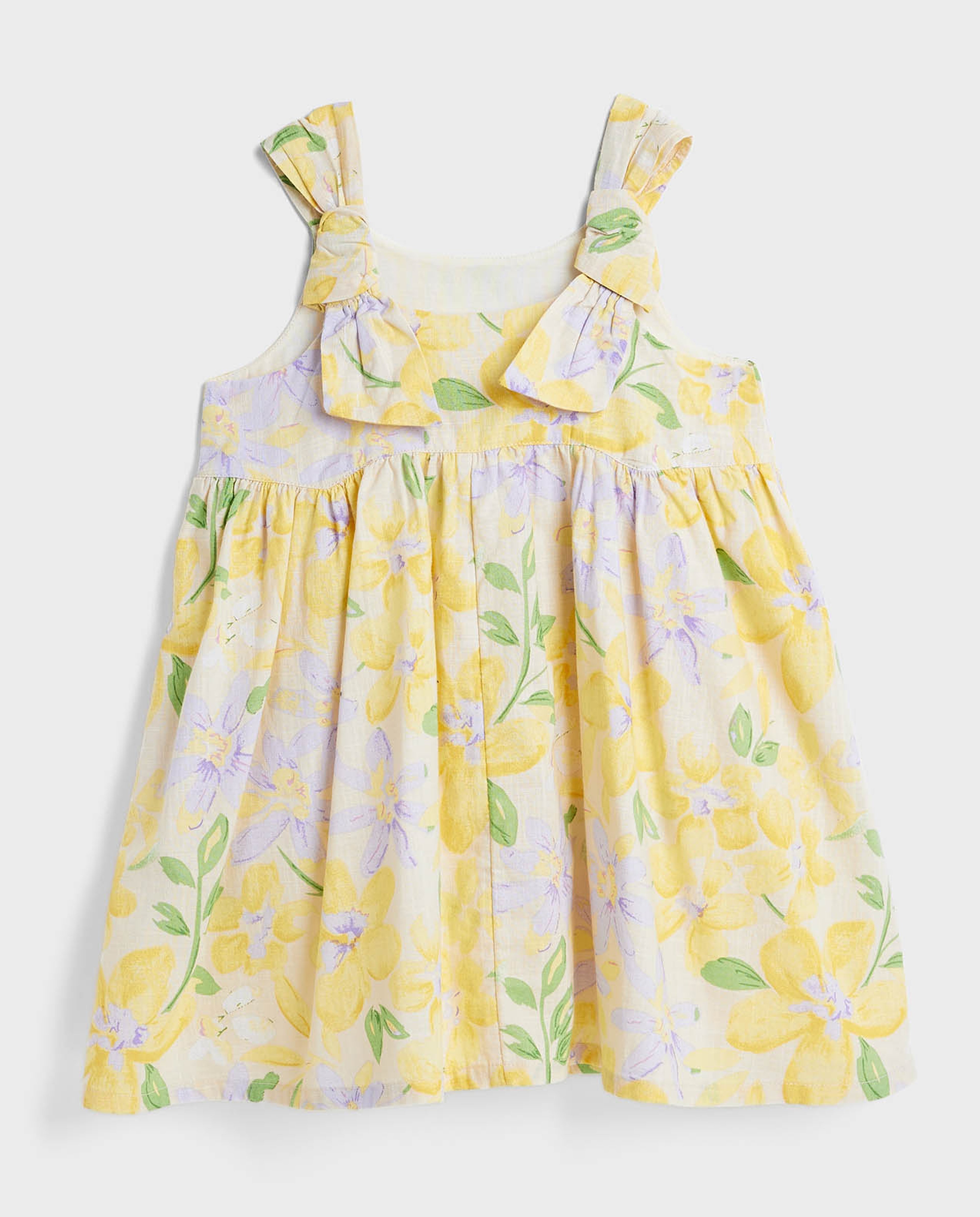 Floral Printed Strappy Dress with Scoop Neck