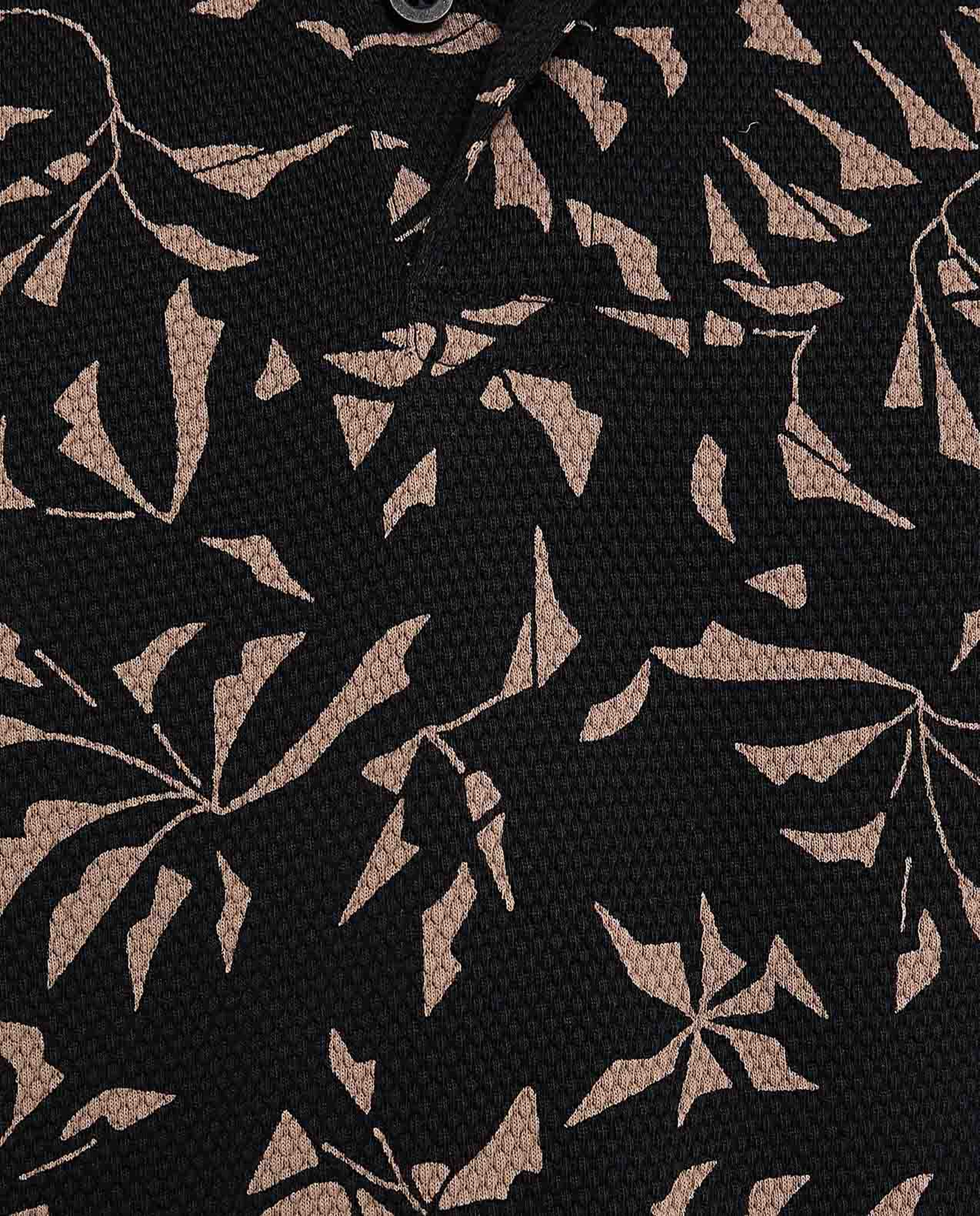 Patterned Polo T-Shirt with Short Sleeves