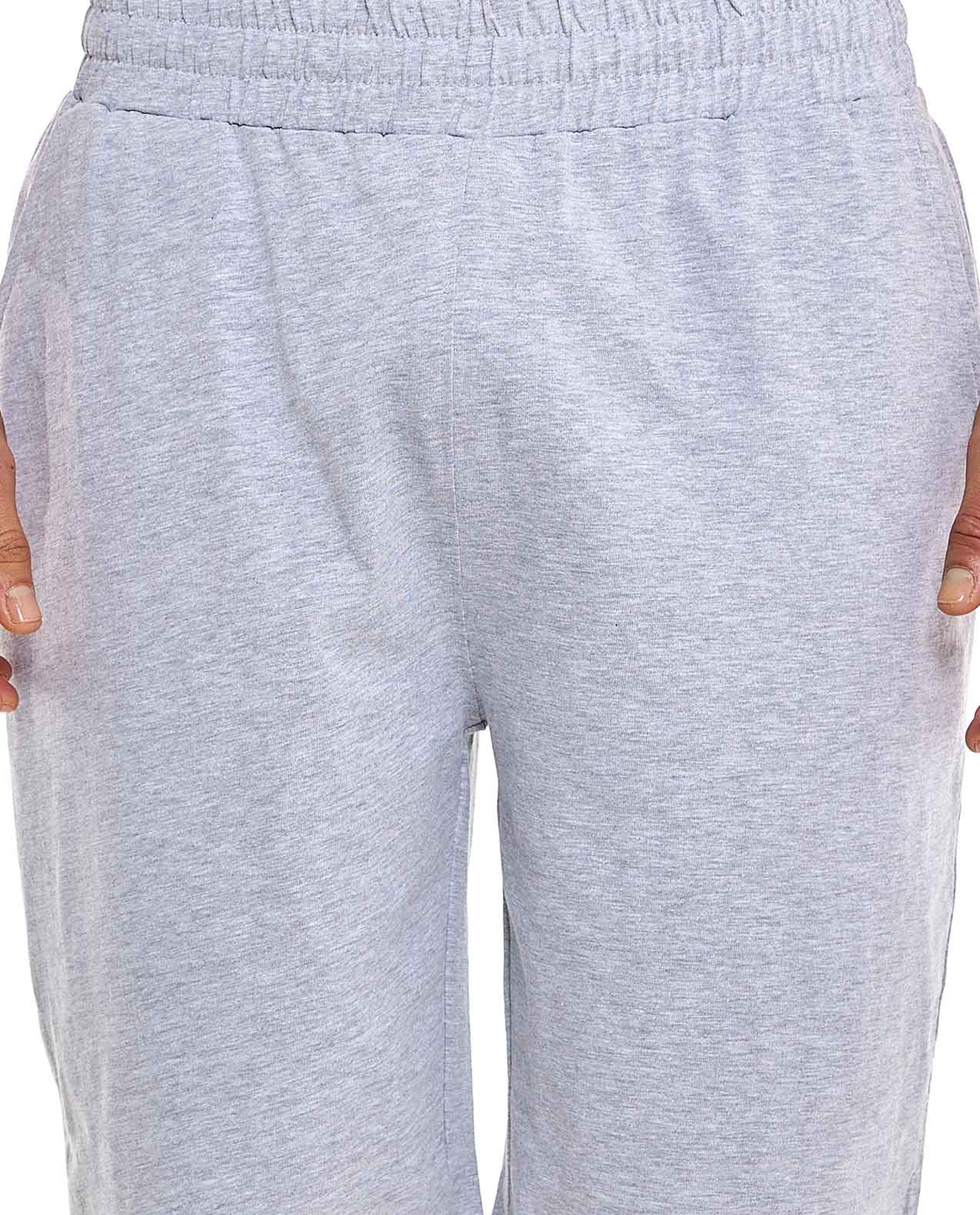 Solid Lounge Shorts with Elastic Waist