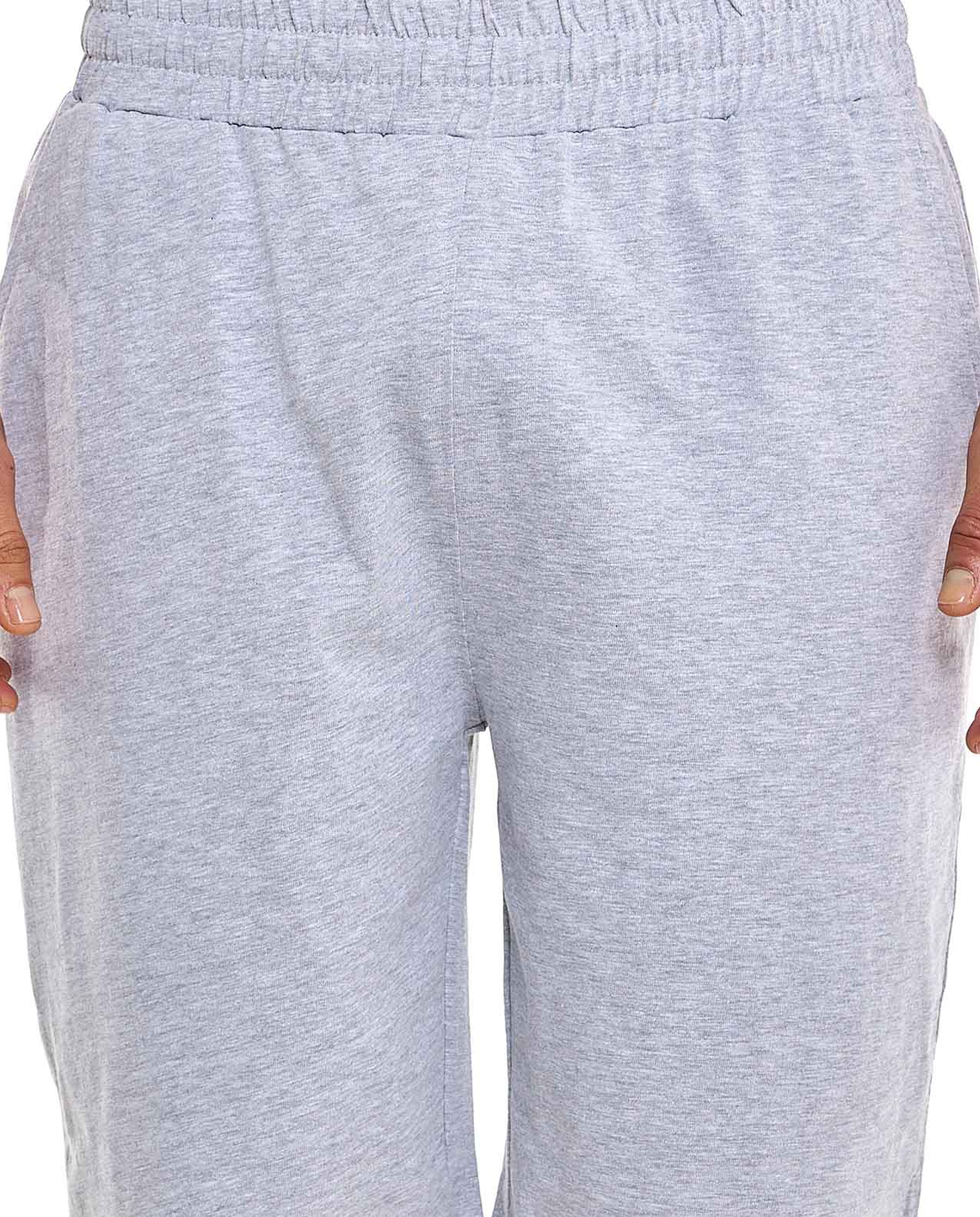 Solid Lounge Shorts with Elastic Waist