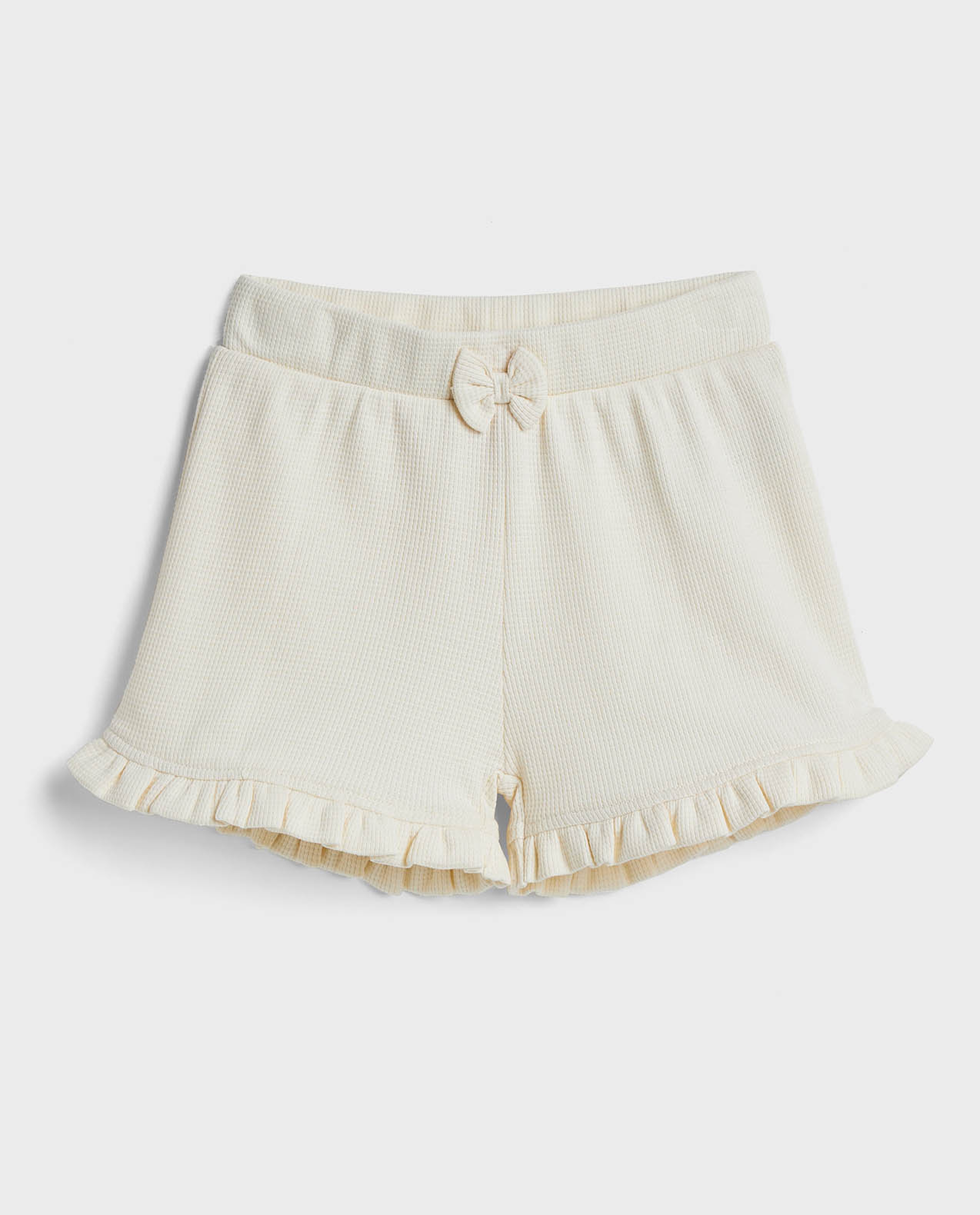 2 Pack Textured Shorts with Elastic Waist