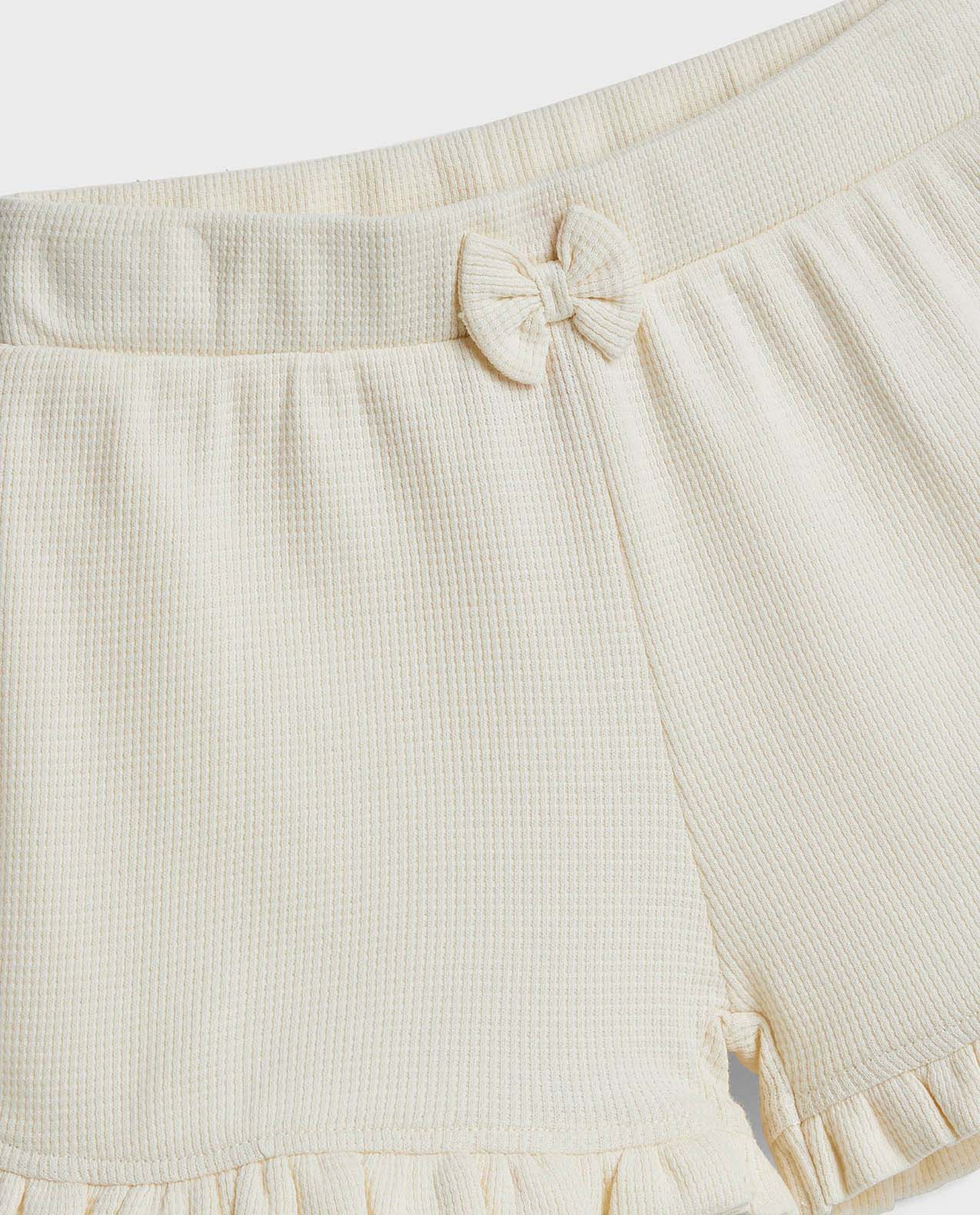 2 Pack Textured Shorts with Elastic Waist