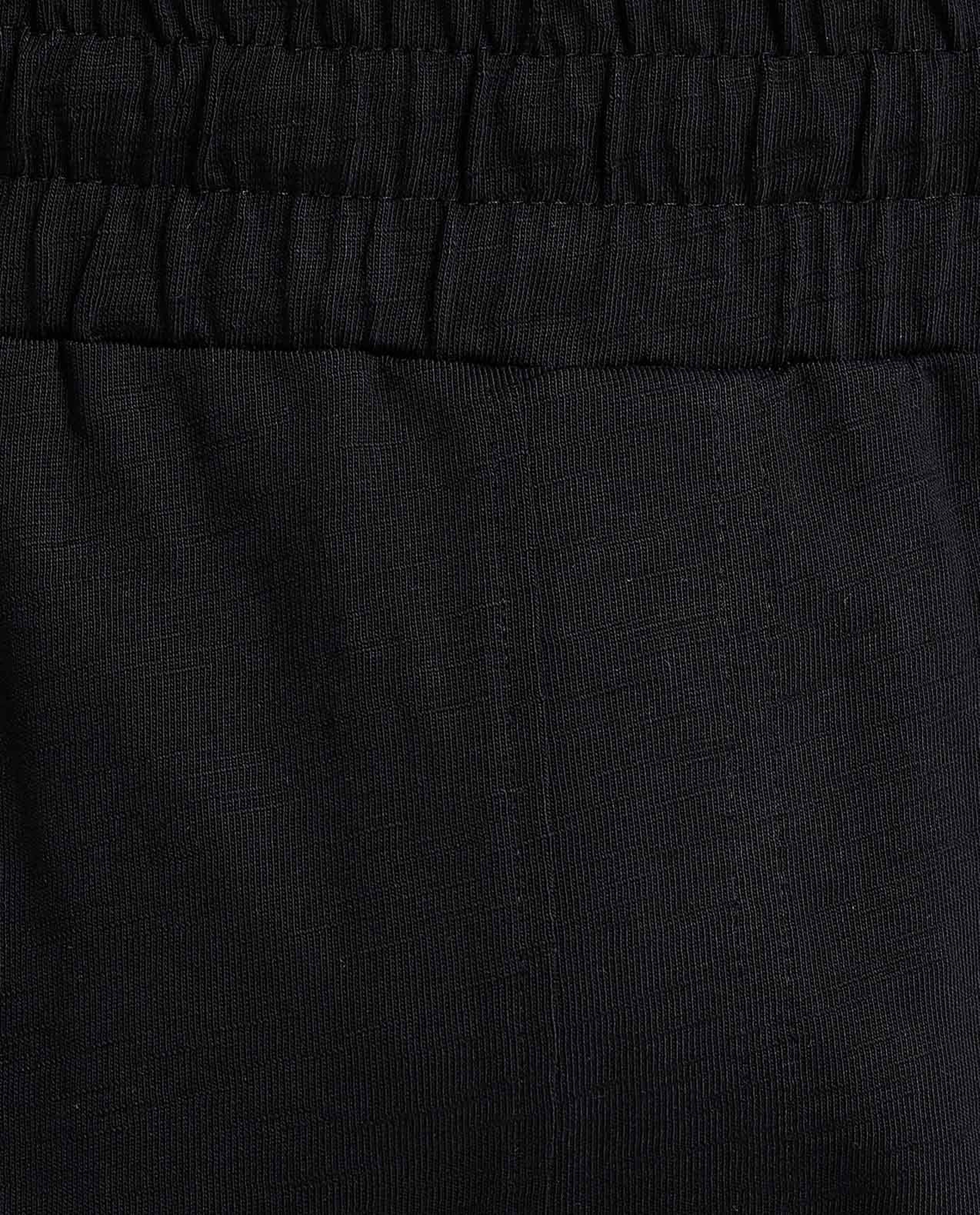 Solid Lounge Shorts with Elastic Waist