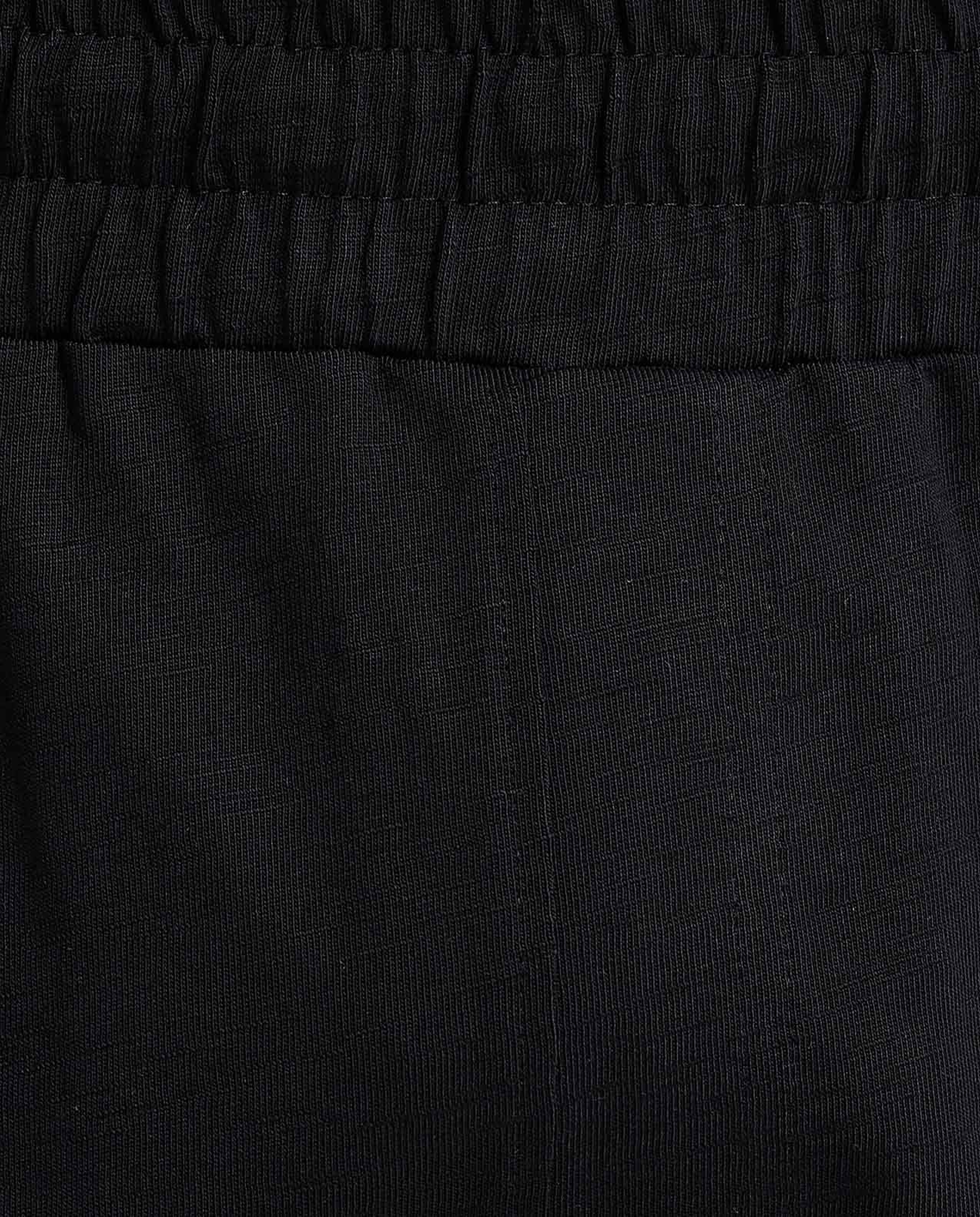 Solid Lounge Shorts with Elastic Waist