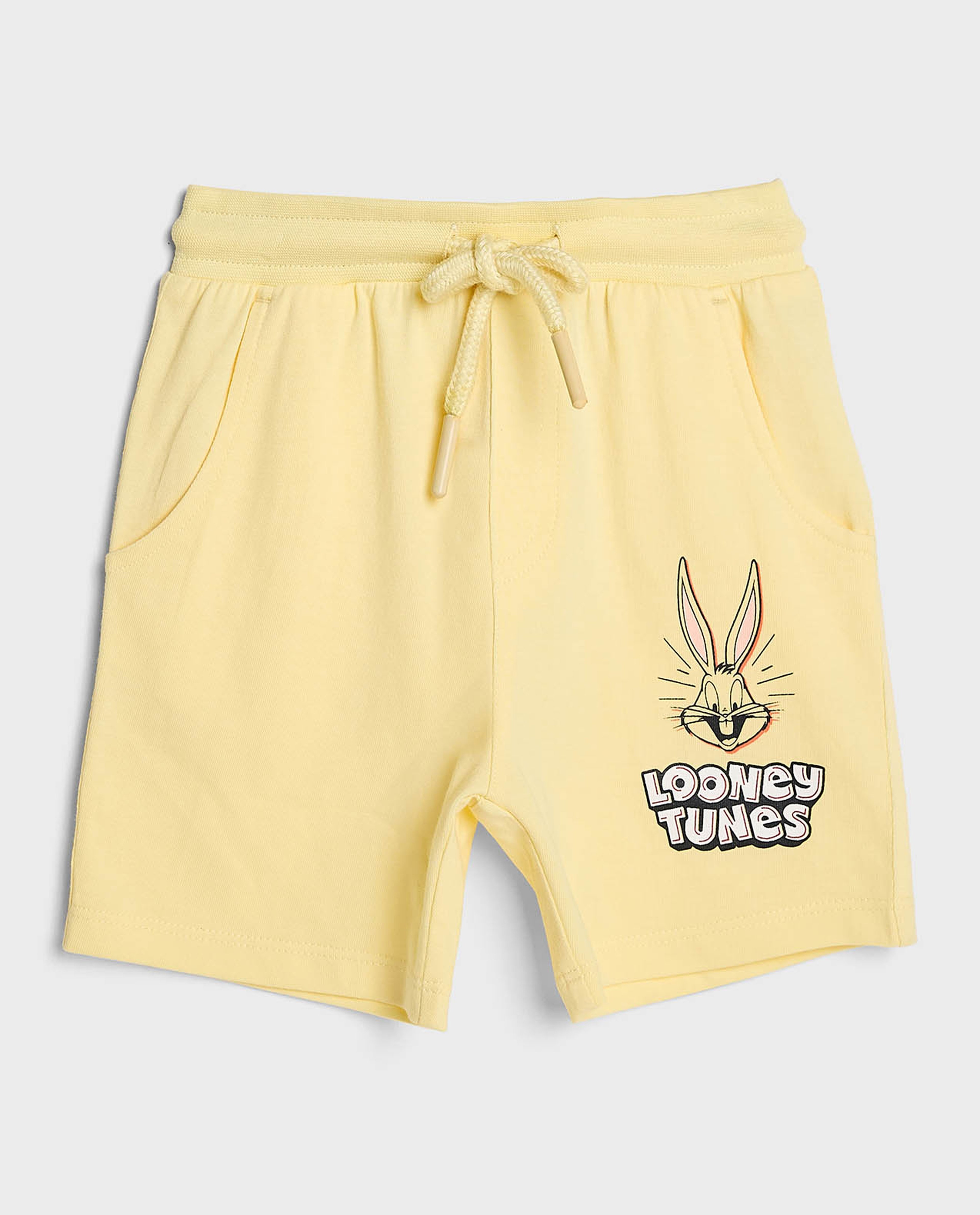 Bugs Bunny Printed Shorts with Drawstring Waist