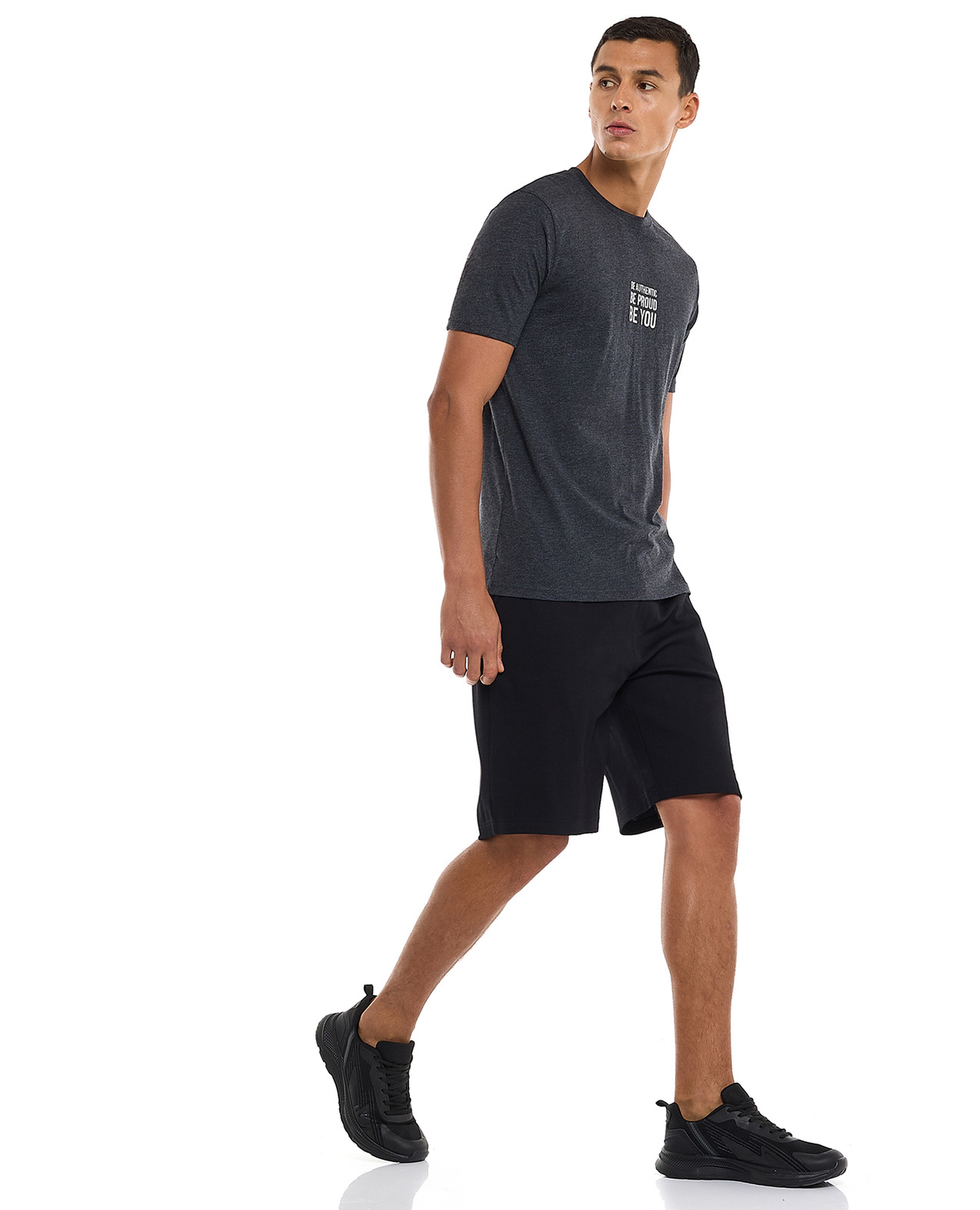 Solid Lounge Shorts with Drawstring Waist