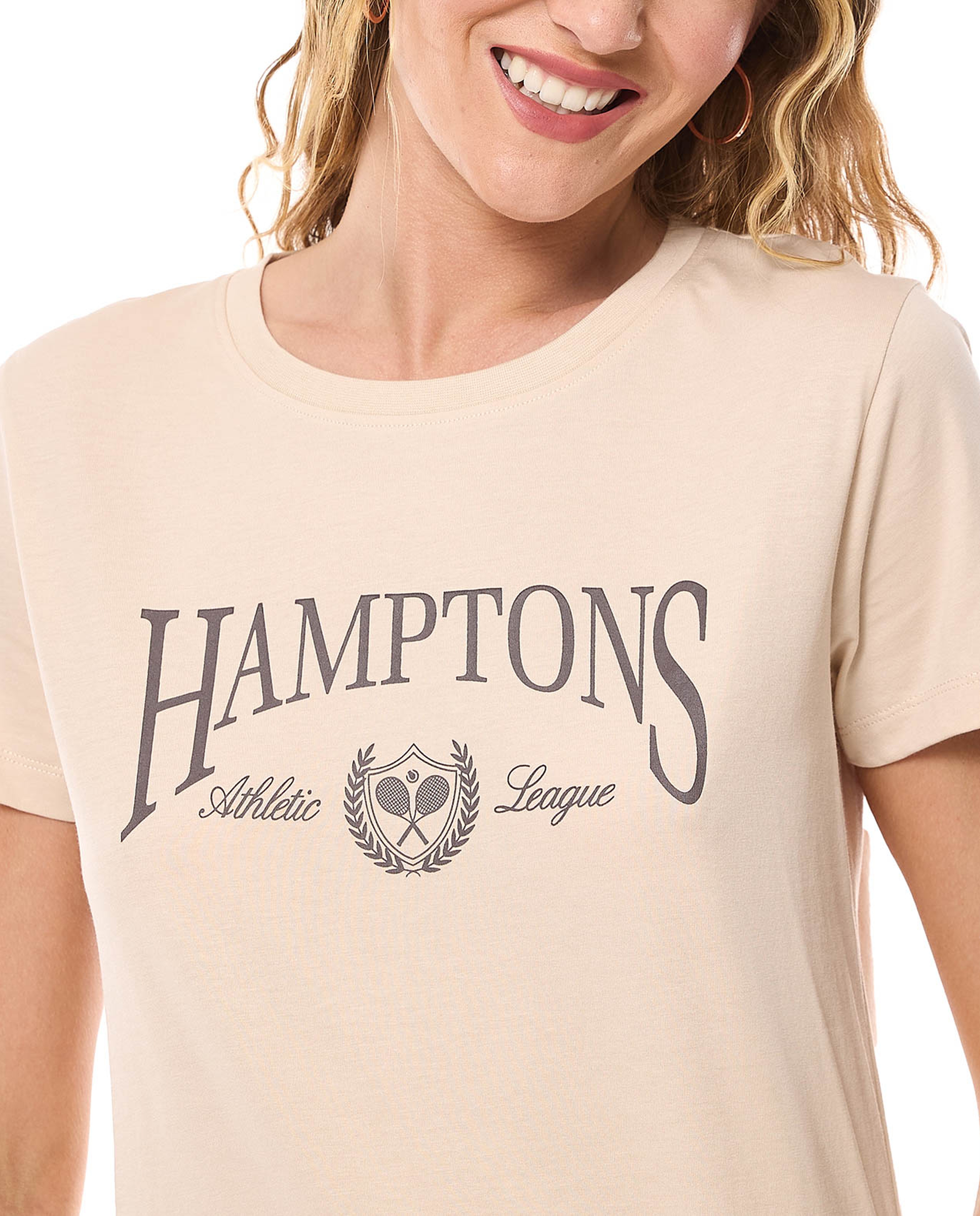 Printed T-Shirt with Crew Neck and Short Sleeves