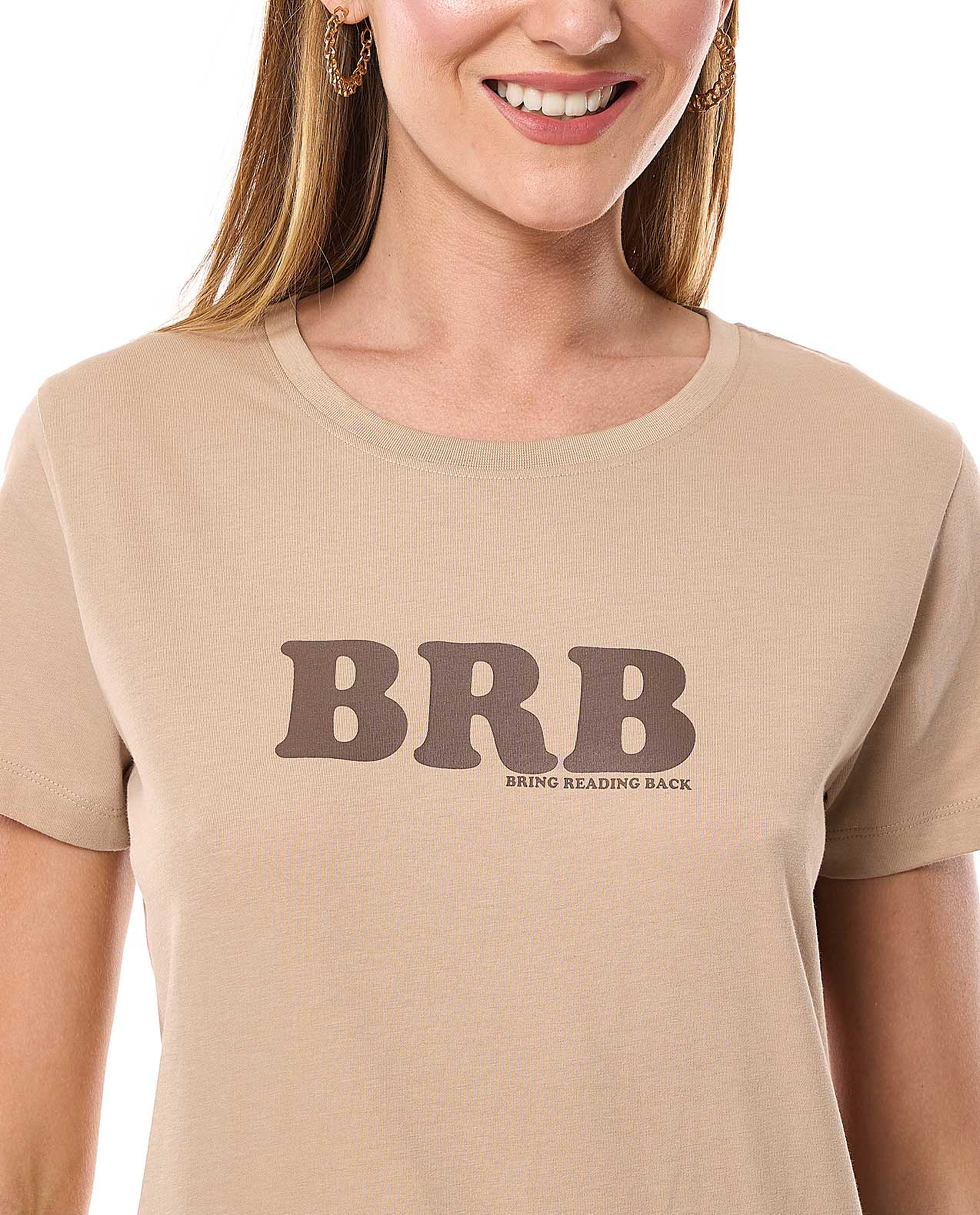 Printed T-Shirt with Crew Neck and Short Sleeves